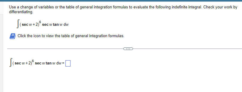 Use a change of variables or the table of general integration formulas