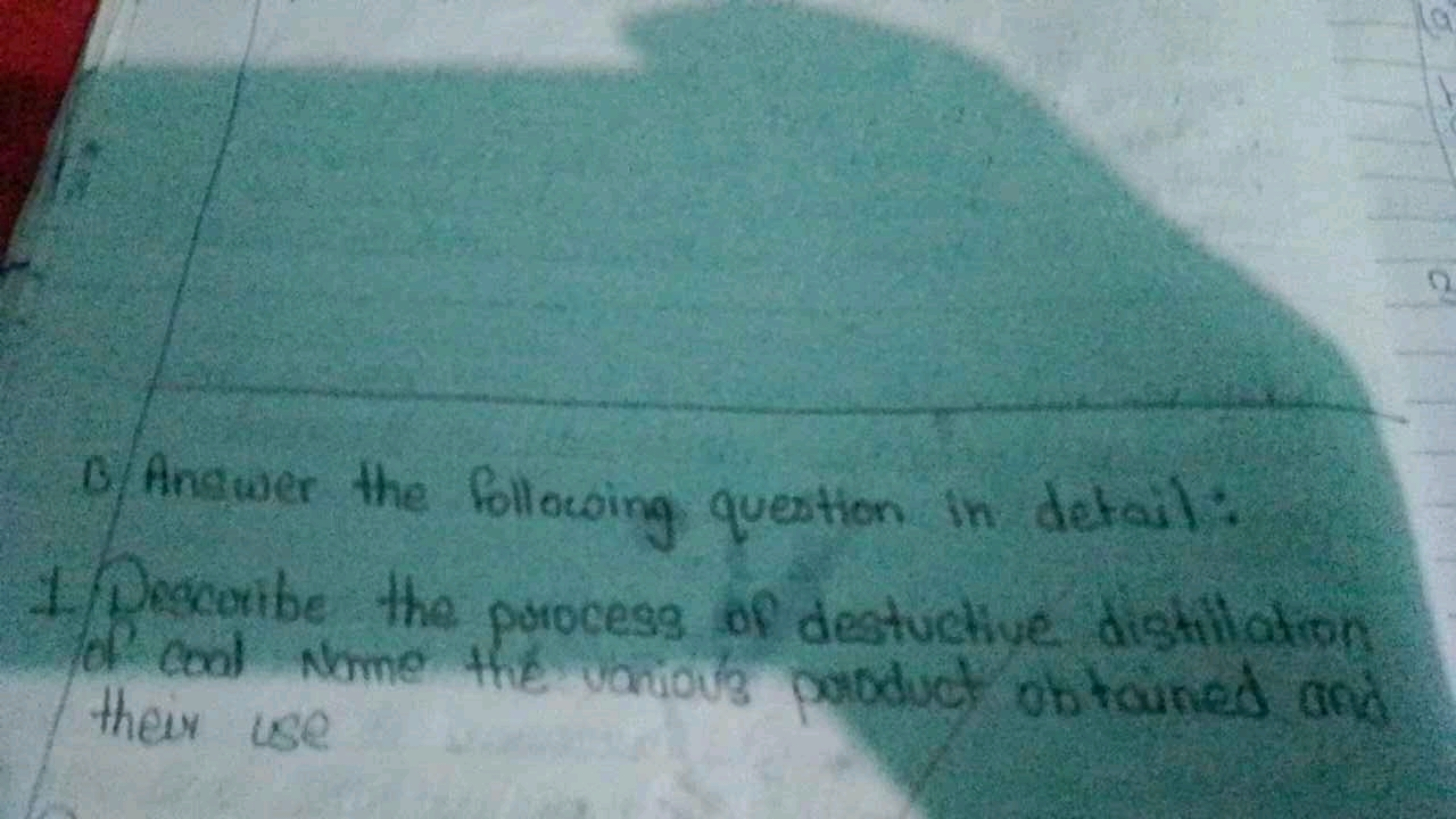 B/Answer the following question in detail:
1. Describe the process of 