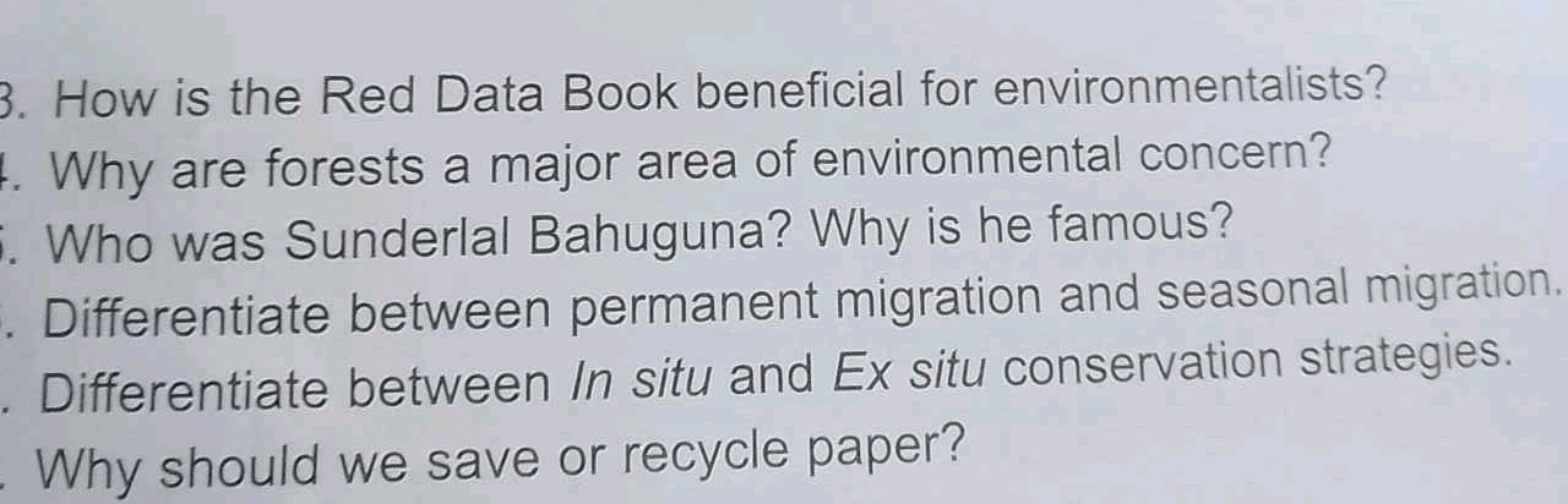 3. How is the Red Data Book beneficial for environmentalists?

Why are