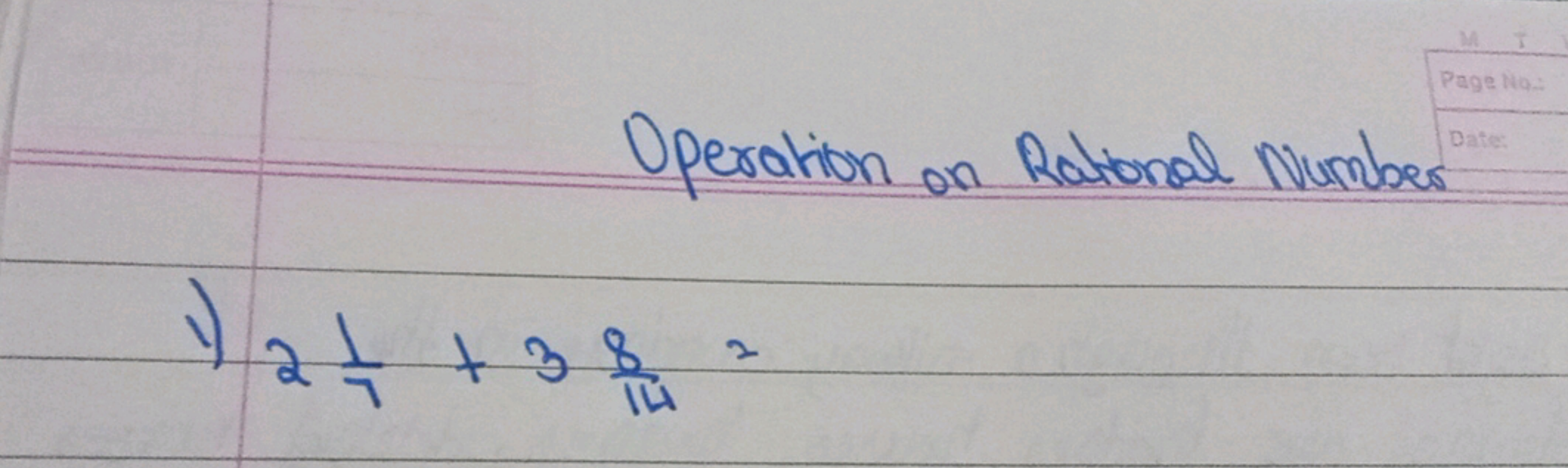 Operation on Rational Number
1) 271​+3148​=