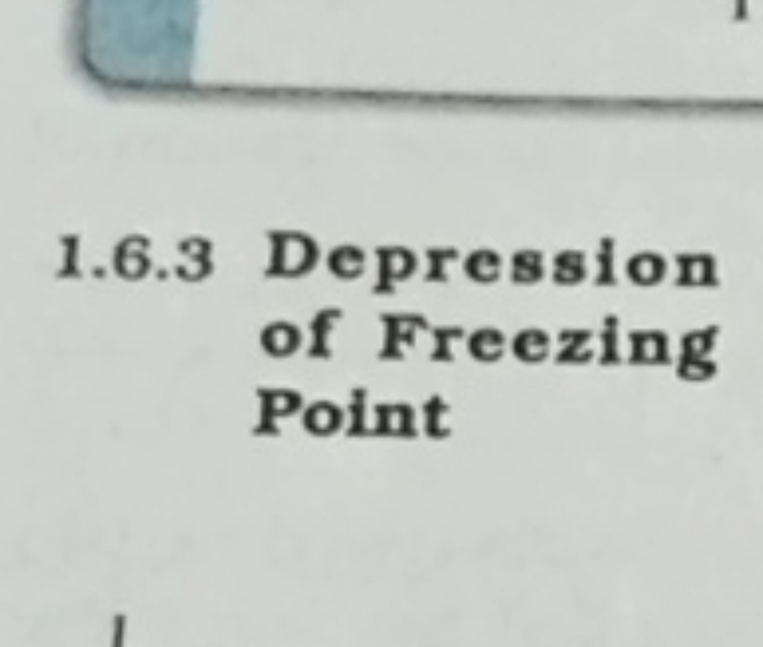 1.6.3 Depression of Freezing Point