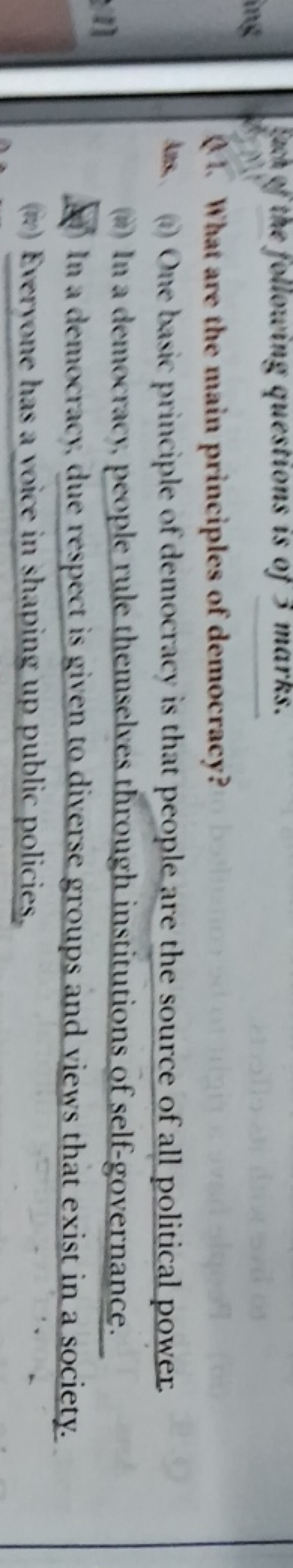 Wat for the following questions is of 3 marks.
A1. What are the main p