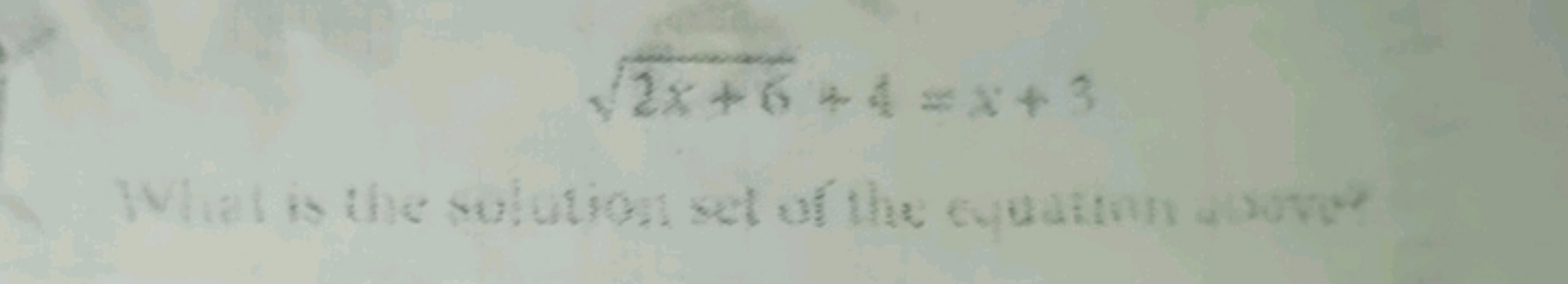 2x+6​+4=x+3

What is the sulutign set uf the eydatmen wave?