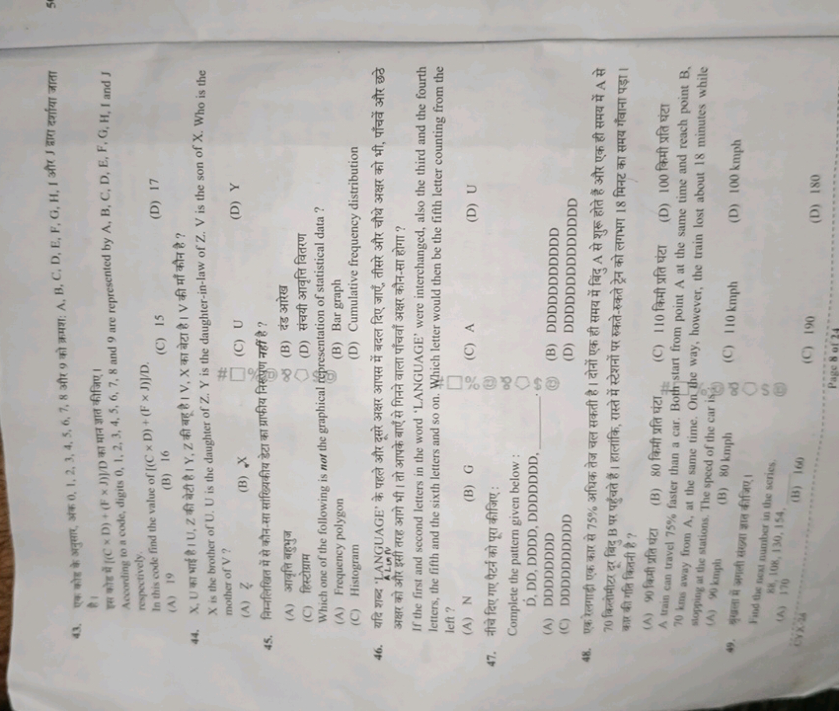 43., 0, 1, 2, 3, 4, 5, 6, 7, 8 a 9 : A, B, C, D, E, F, G, H, I aften
[