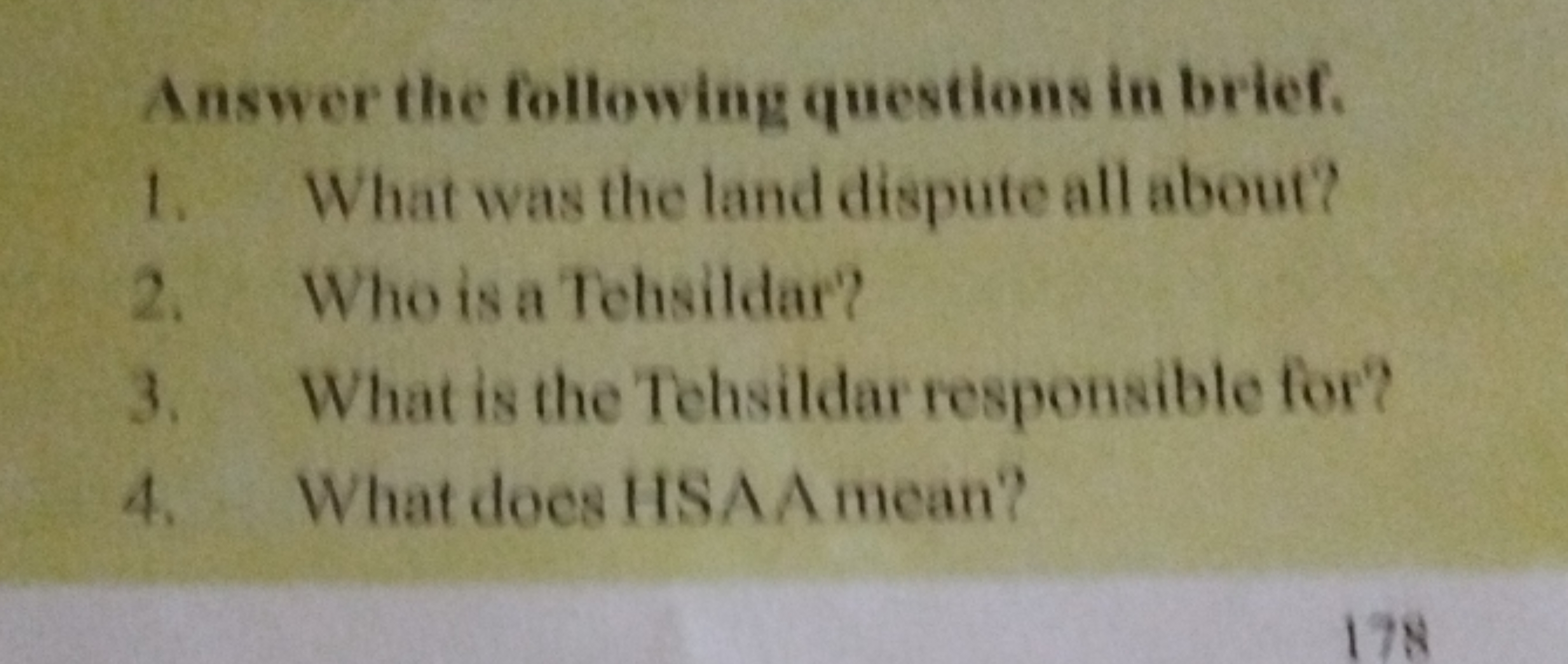 Answer the following questions in brief.
1. What was the land disputea