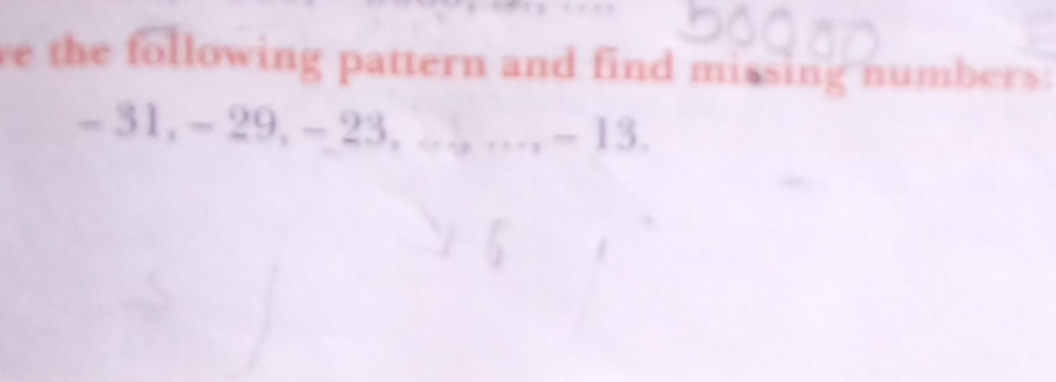 re the following pattern and find missing number
−31−99−99,−19