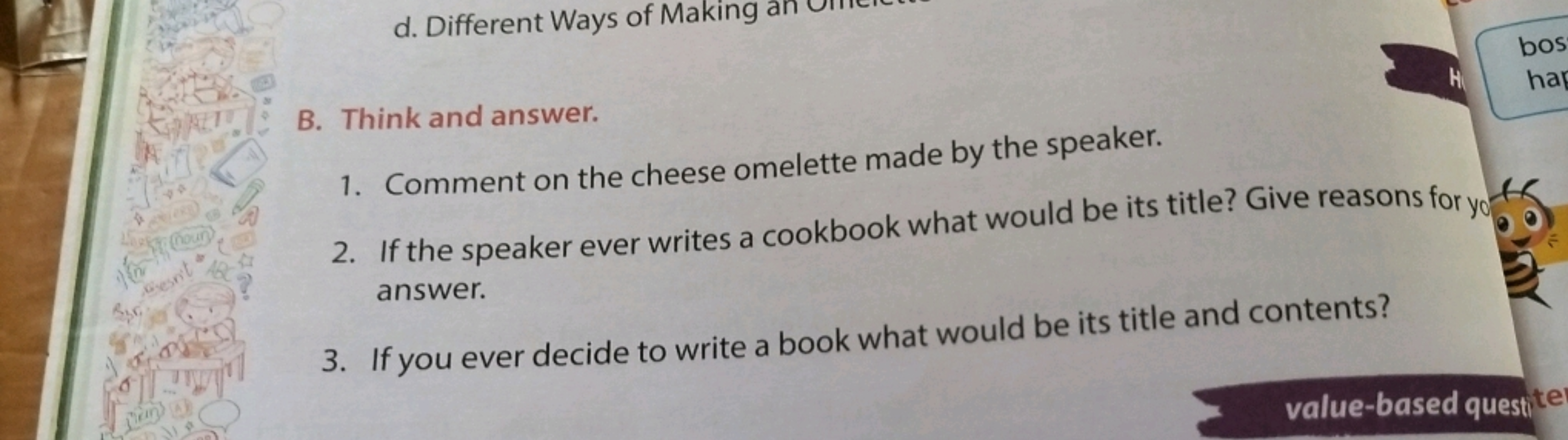 d. Different Ways of Making an
B. Think and answer.
1. Comment on the 