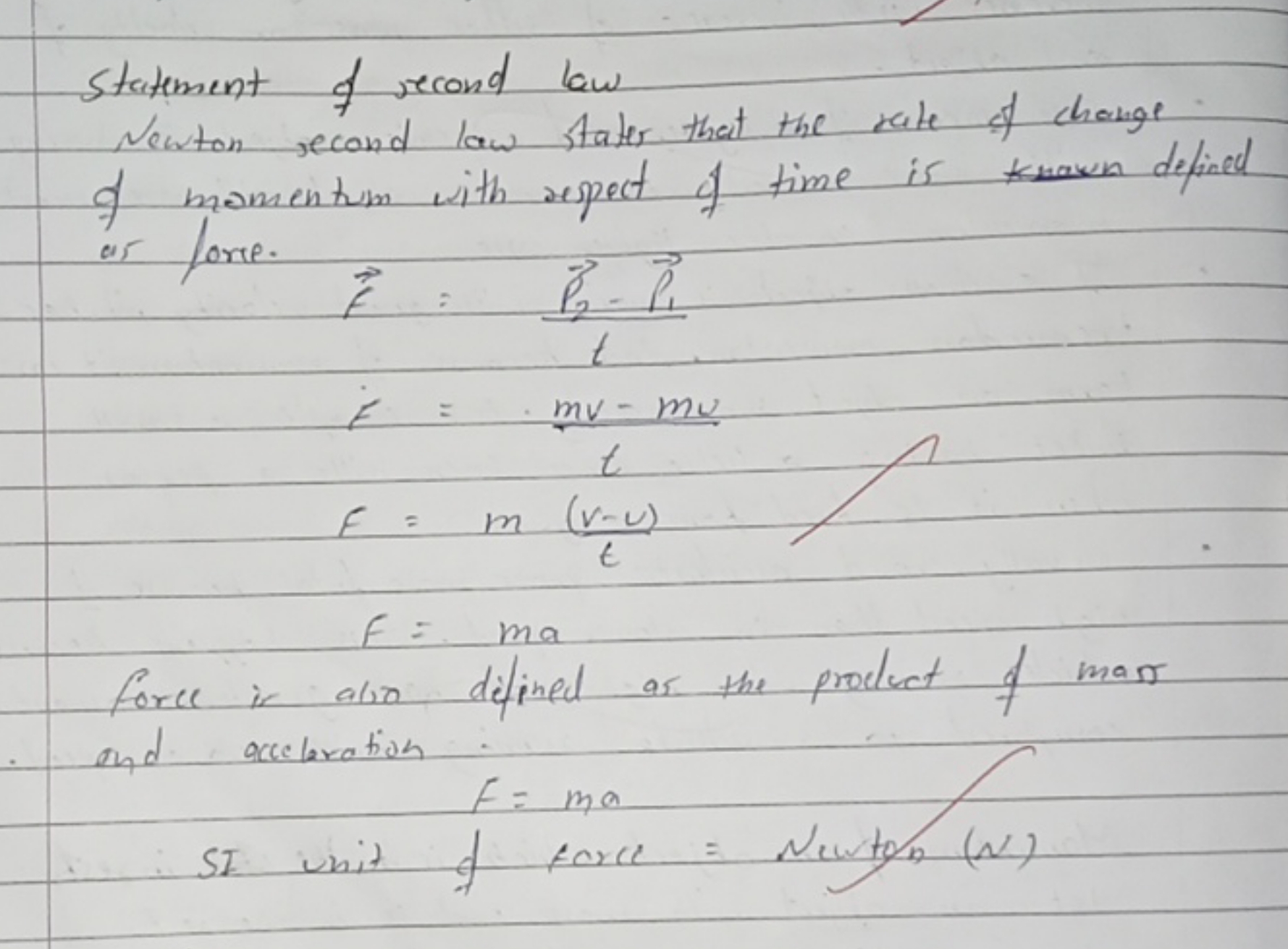 statement of second law
Newton second law stater that the rate of chan