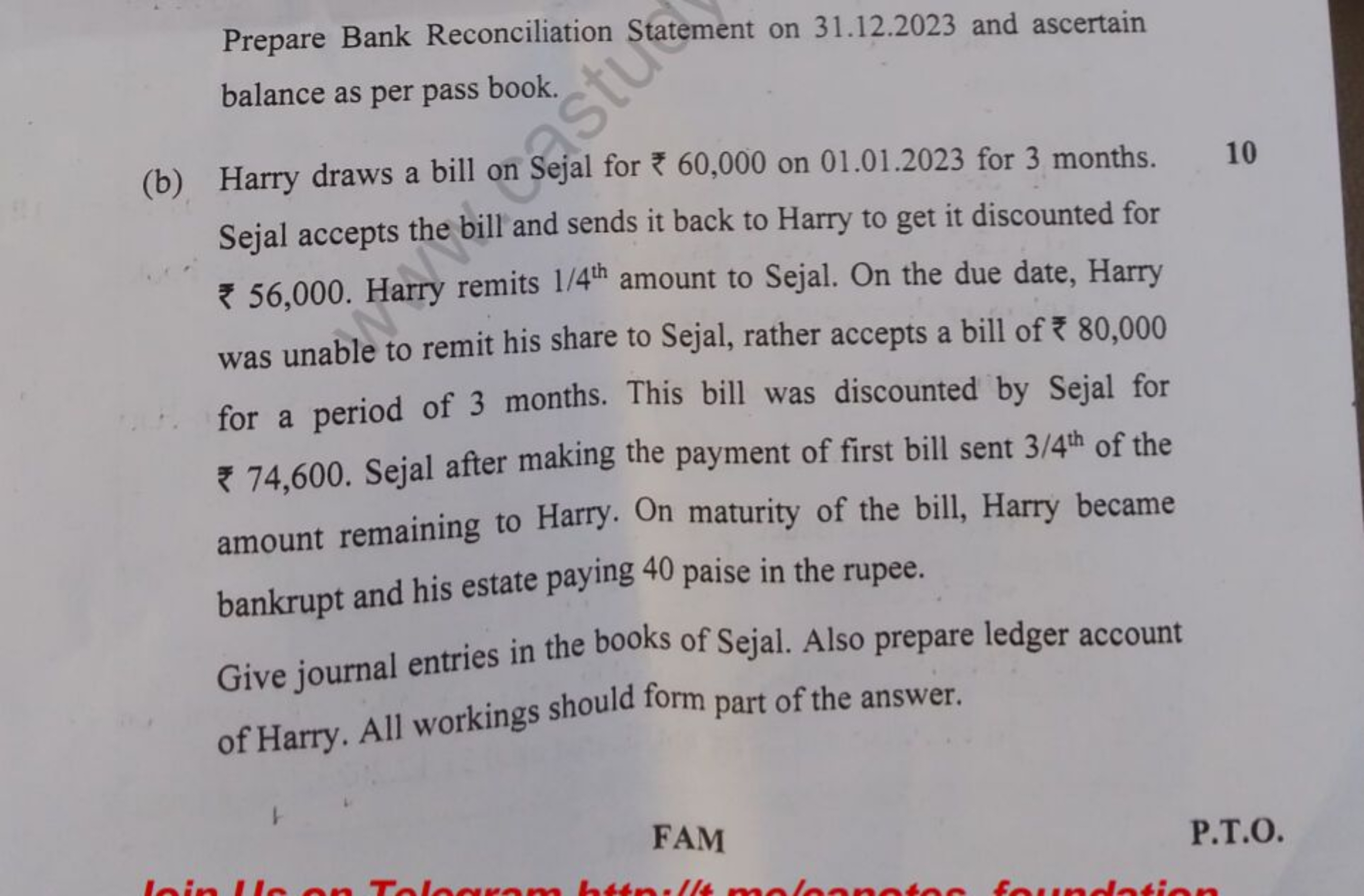 Prepare Bank Reconciliation Statement on 31.12.2023 and ascertain bala