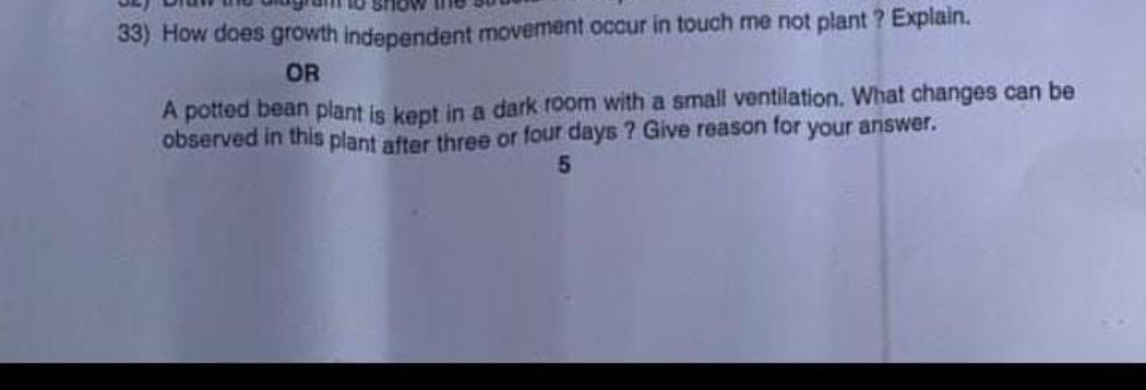 33) How does growth independent movement occur in touch me not plant? 