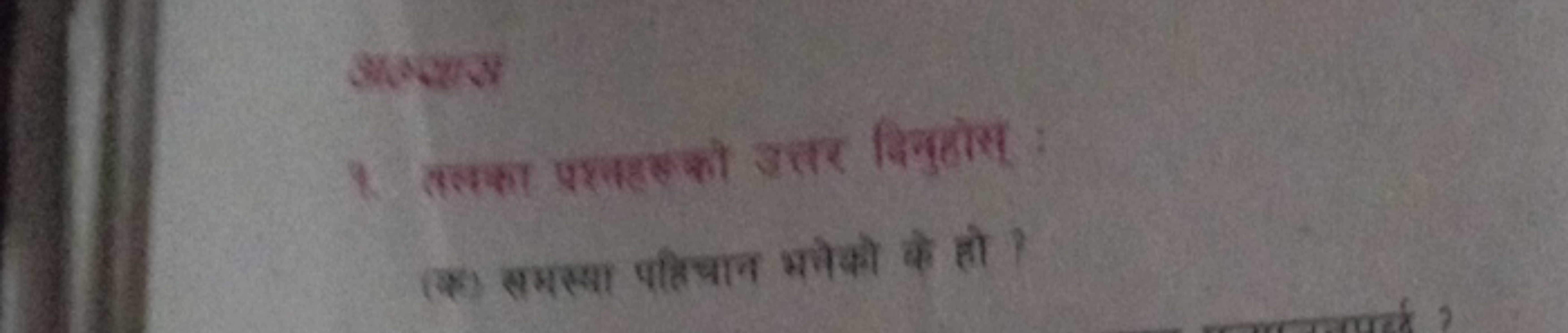 Waves
1. तर्शका पर्पहल को जतर दिनुतास
(क) समस्वा पतिधान भनेको के हो ?