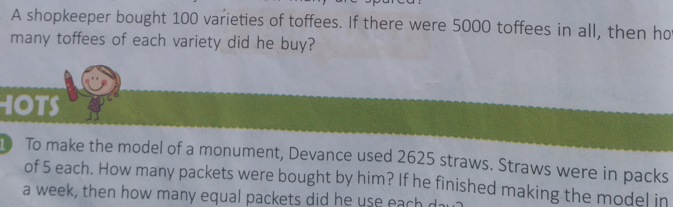 A shopkeeper bought 100 varieties of toffees. If there were 5000 toffe