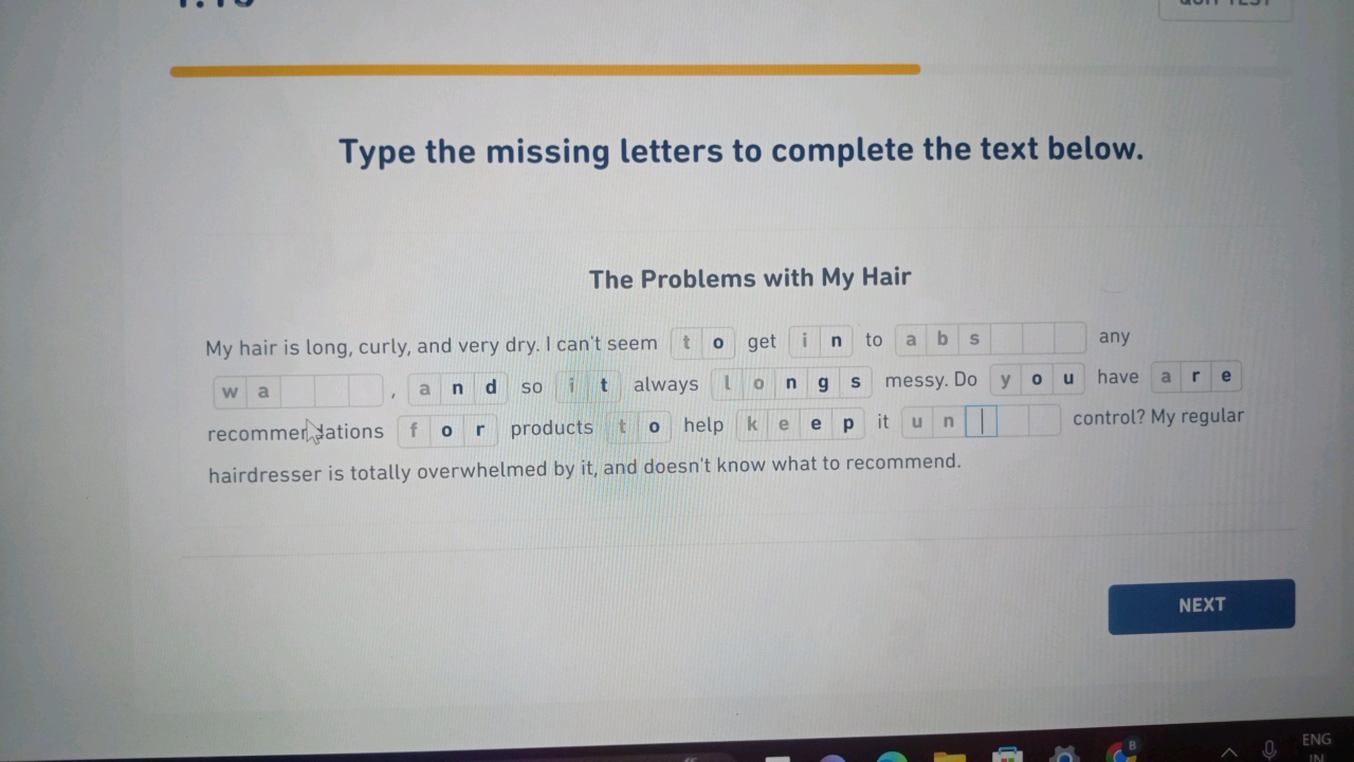 Type the missing letters to complete the text below.
The Problems with