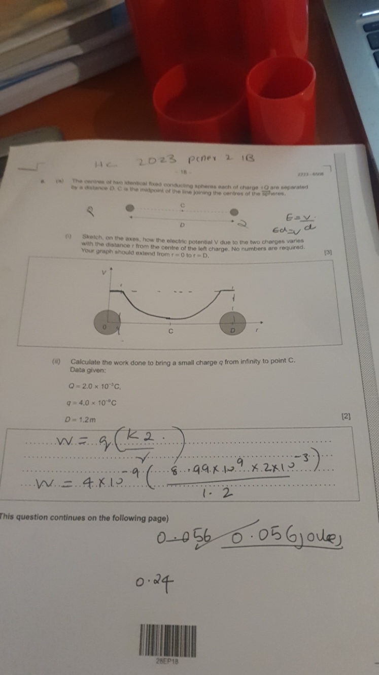 23⋅6008
1)

Sketch
w hour graph those from the electric potential V du