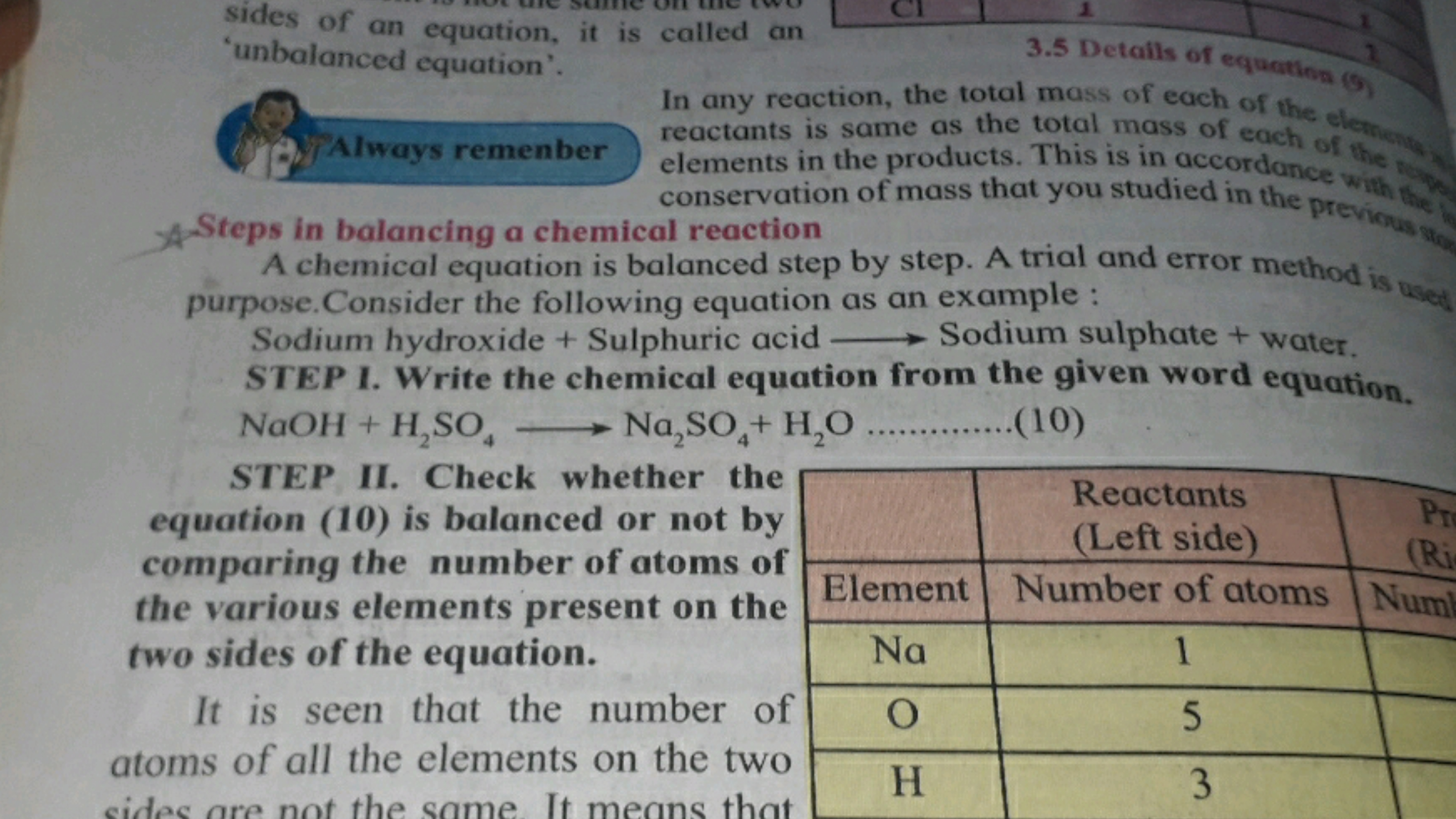 sides of an equation, it is called an 'unbelanced equation'.

Always r