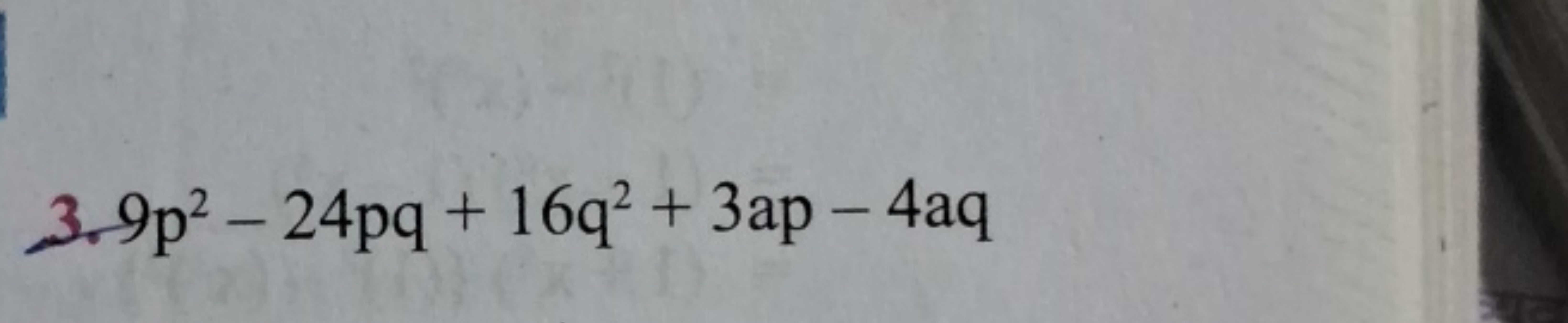 3.9p2−24pq+16q2+3ap−4aq