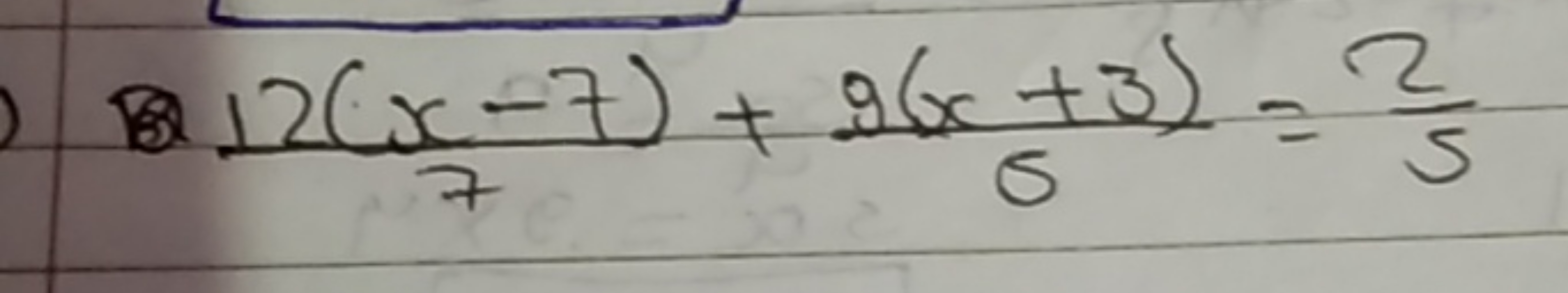 712(x−7)​+52(x+3)​=52​