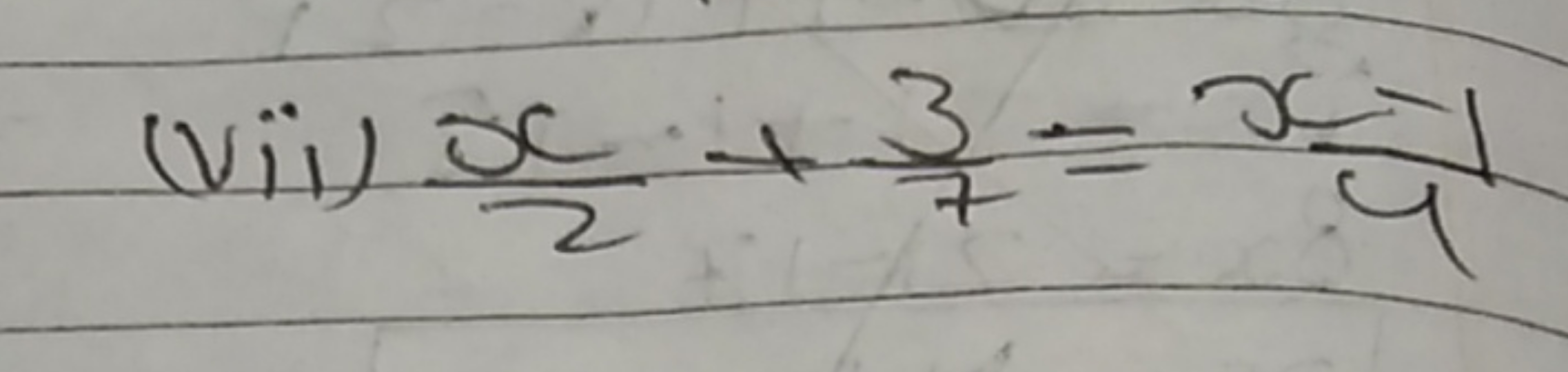 (vii) 2x​+73​=4x−1​