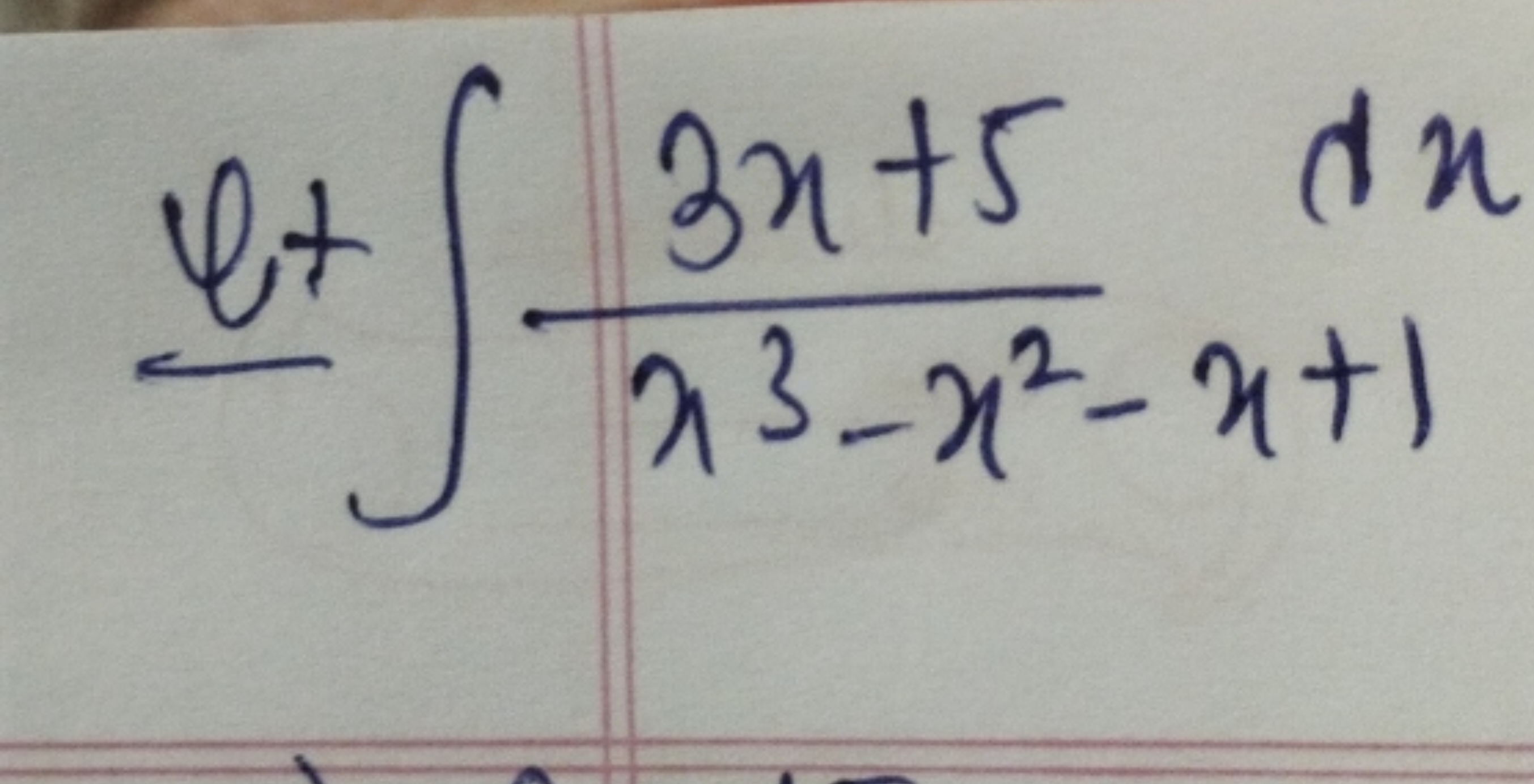 e+∫x3−x2−x+13x+5​dx