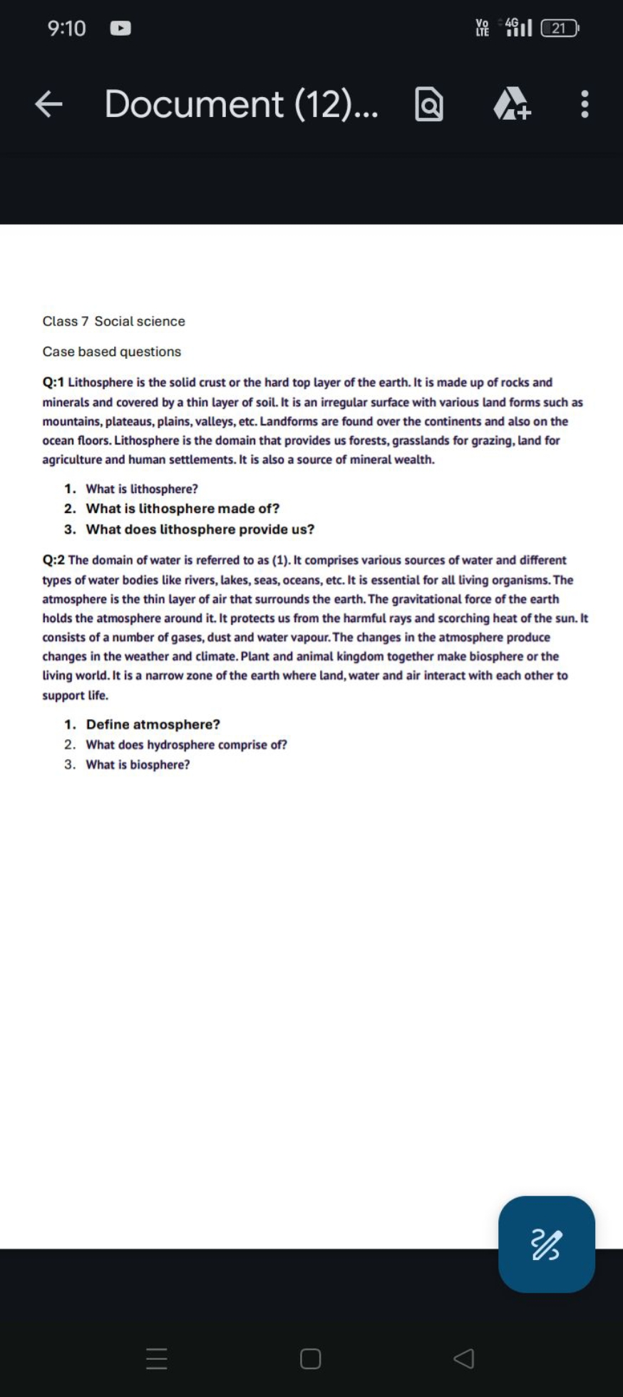 9:10
Yo
45
21
Document (12)...

Class 7 Social science
Case based ques