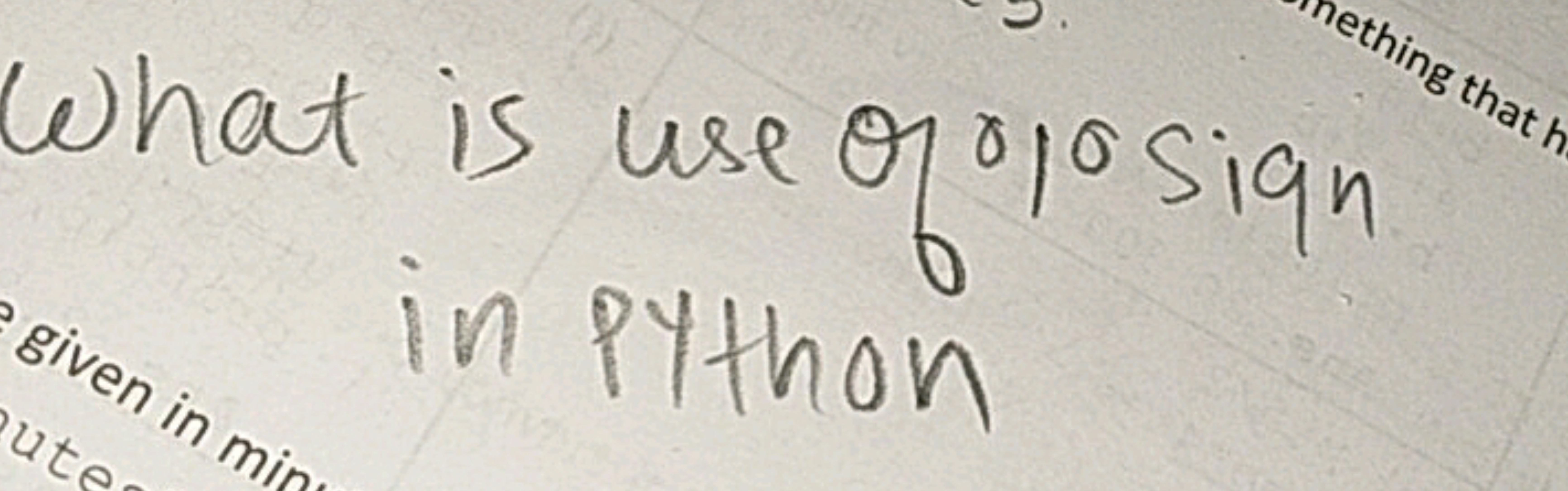 What is use of 10 sign in Python