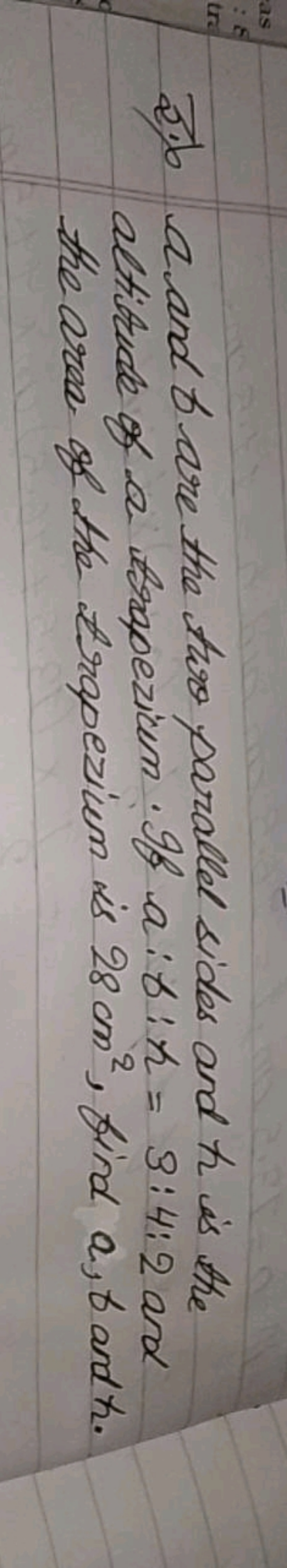 5.1) A and t are the two parallel sides and h is the altitude of a rap