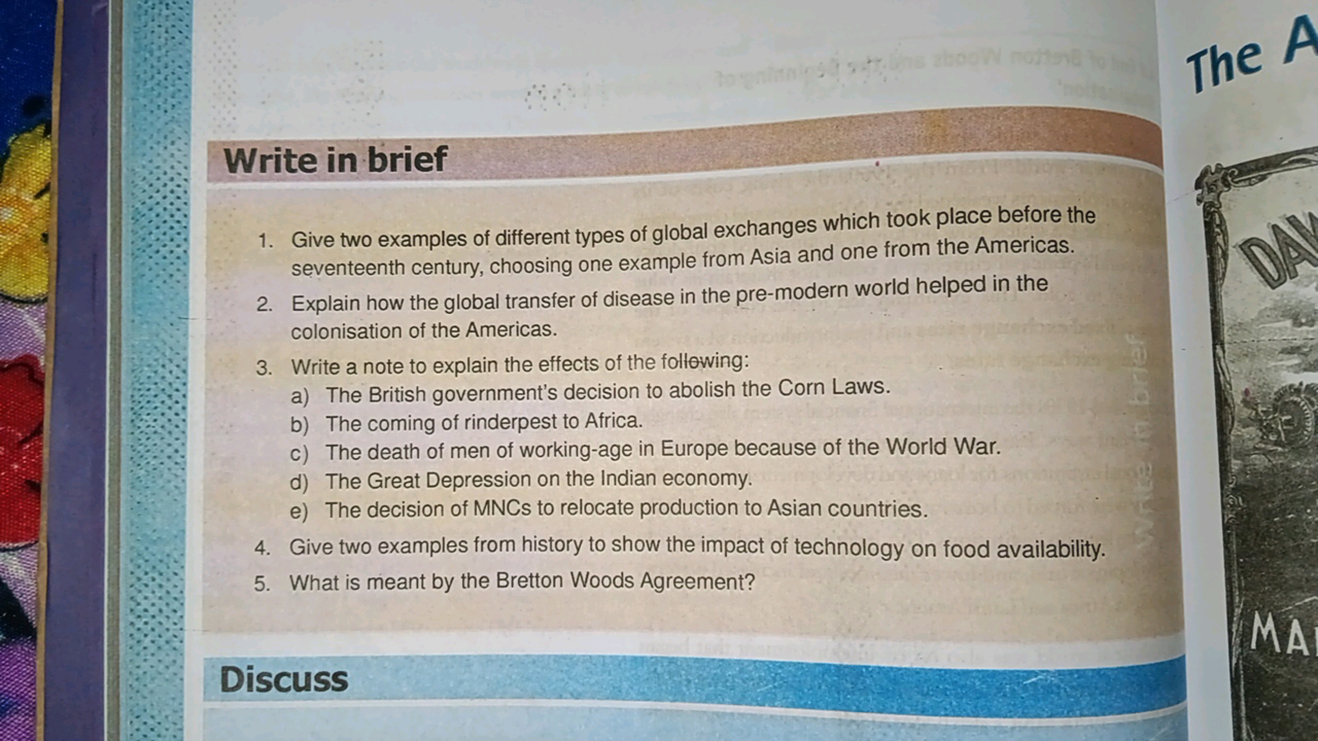 The A
Write in brief
1. Give two examples of different types of global