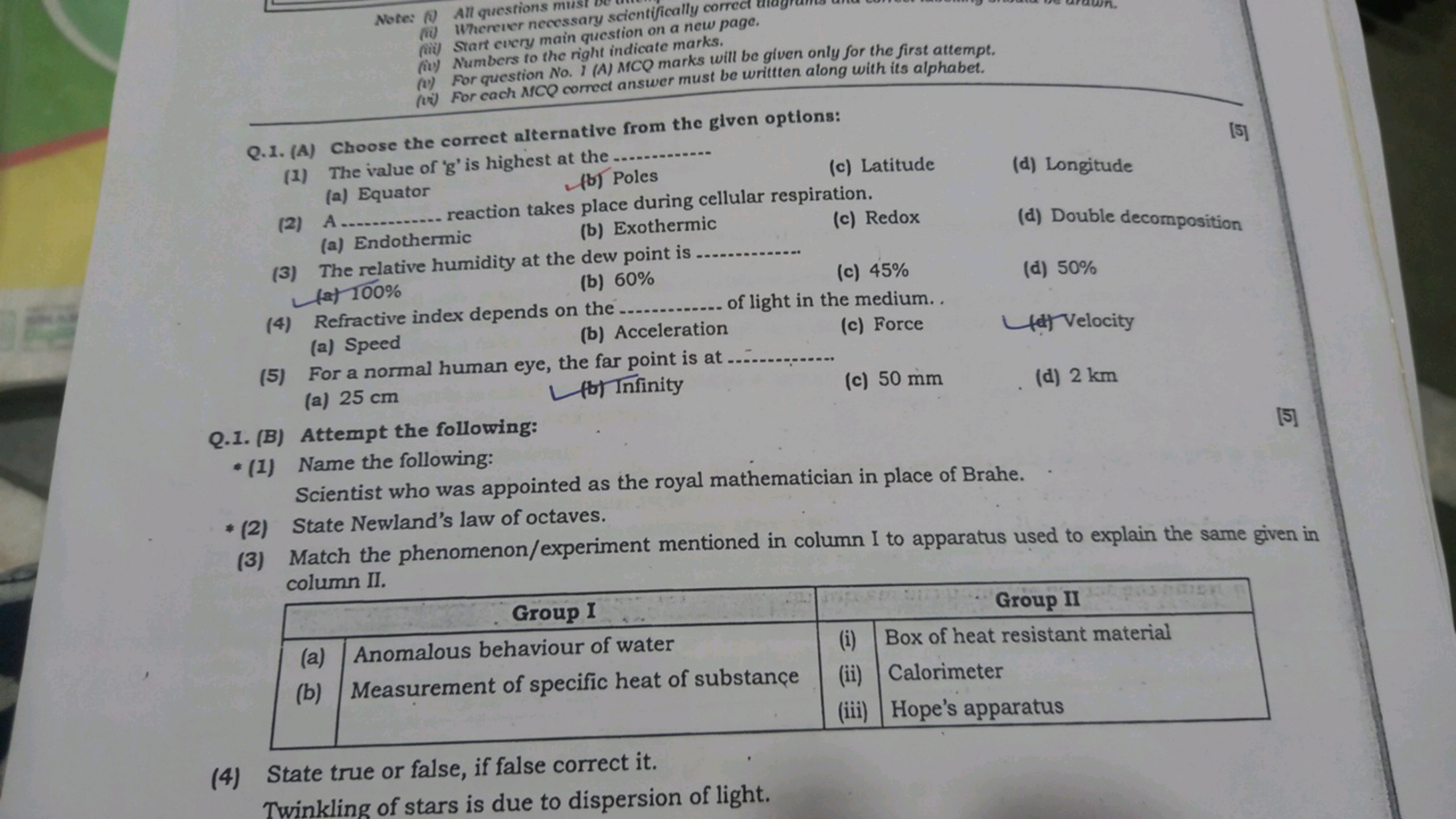 (c) 45%
(b) 60%
✓ (a) 100%
........ of light in the medium..
(4) Refra