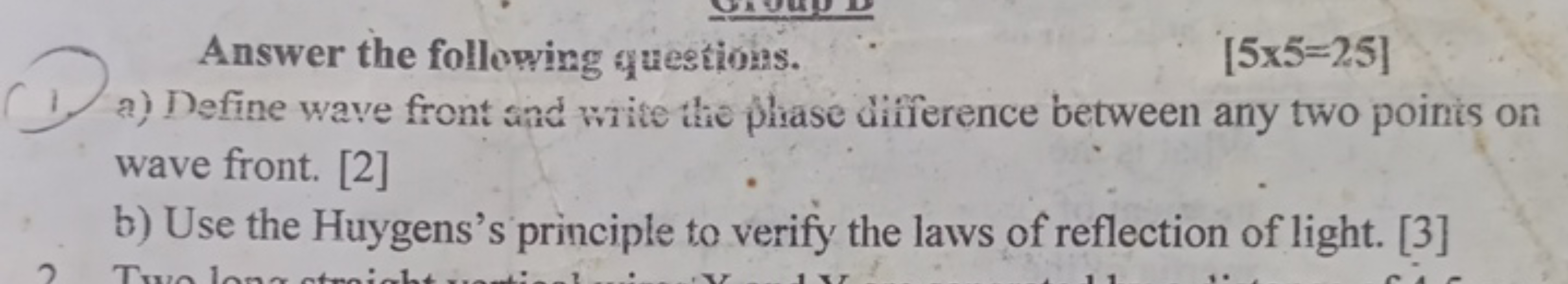 Answer the following questions.
\[
[ 5 \times 5 = 25 ]
\]
(1) a) Defin