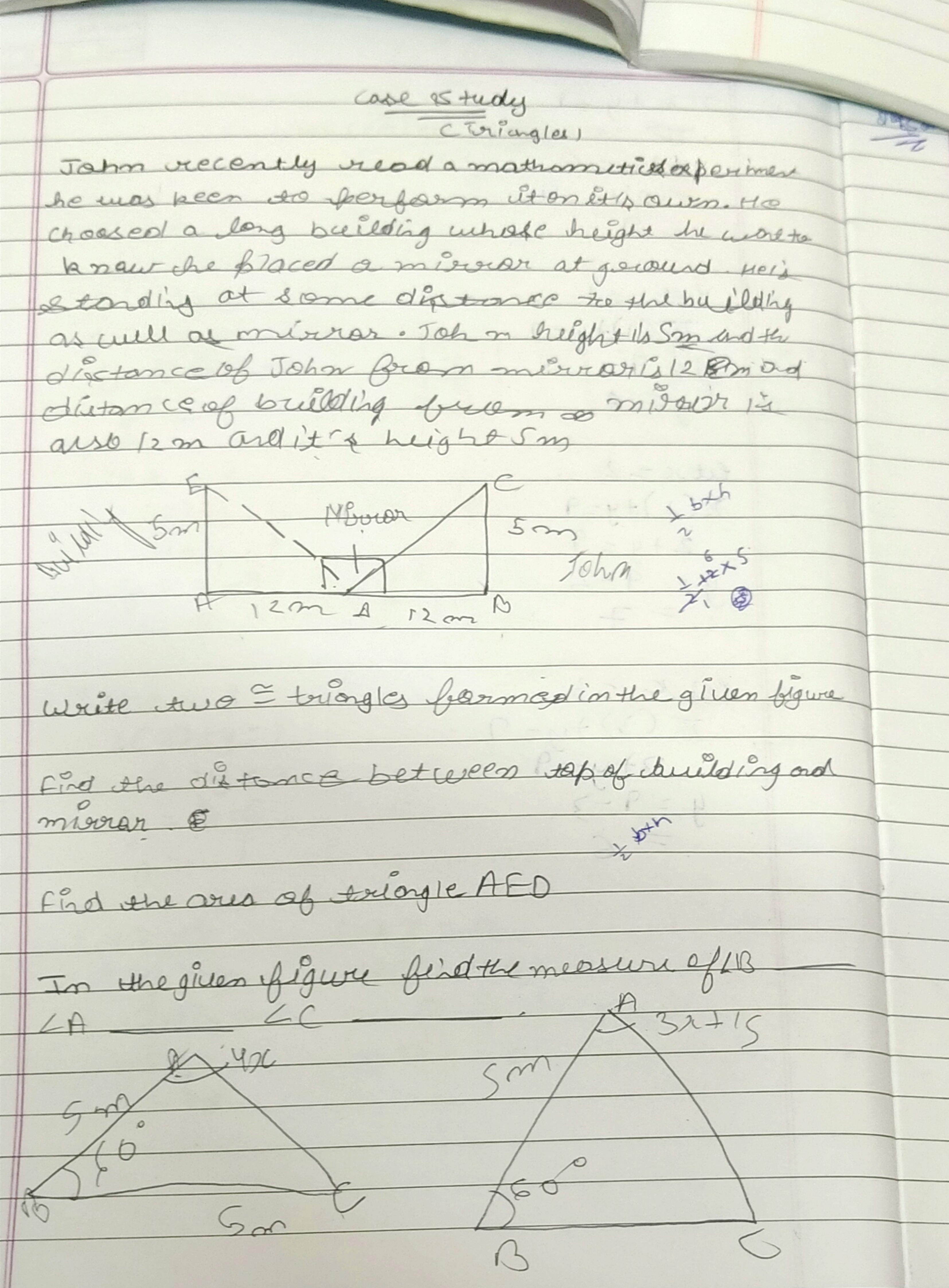 case is tudy
Cringles)
John recently read a mathameticsoxperimes he wa