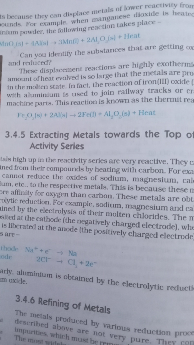 ts because they can displace metals of lower reactivity fron ounds. Fo