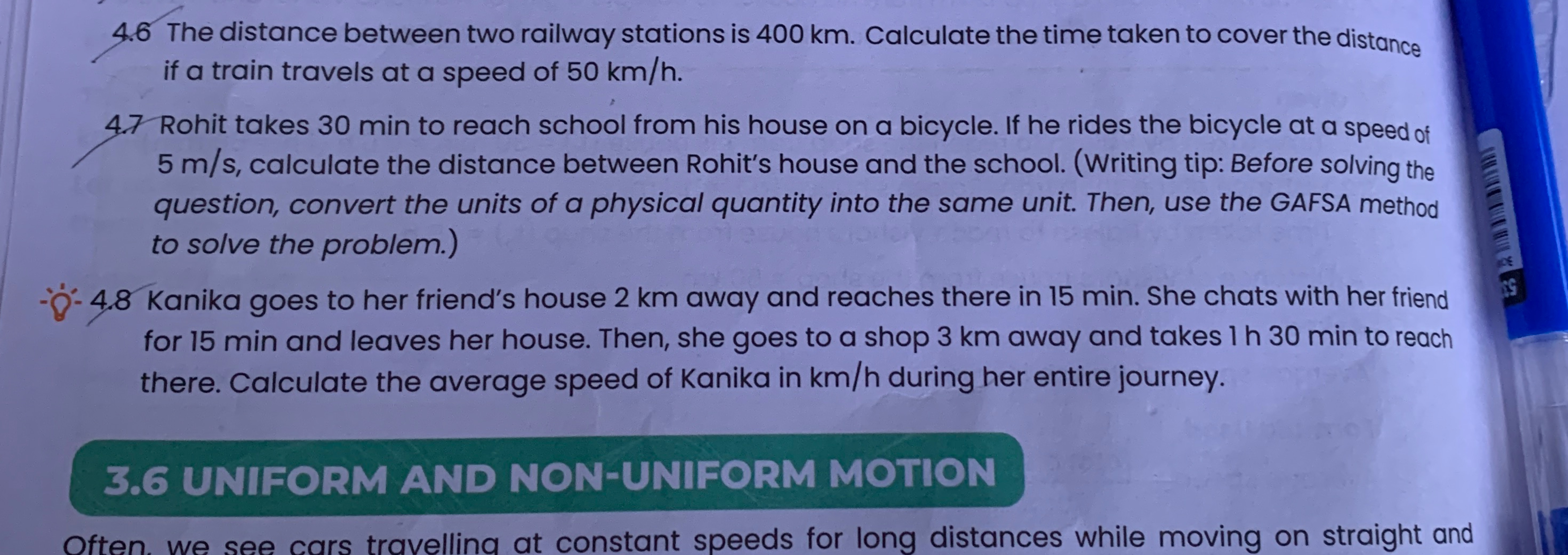 4.6 The distance between two railway stations is 400 km . Calculate th