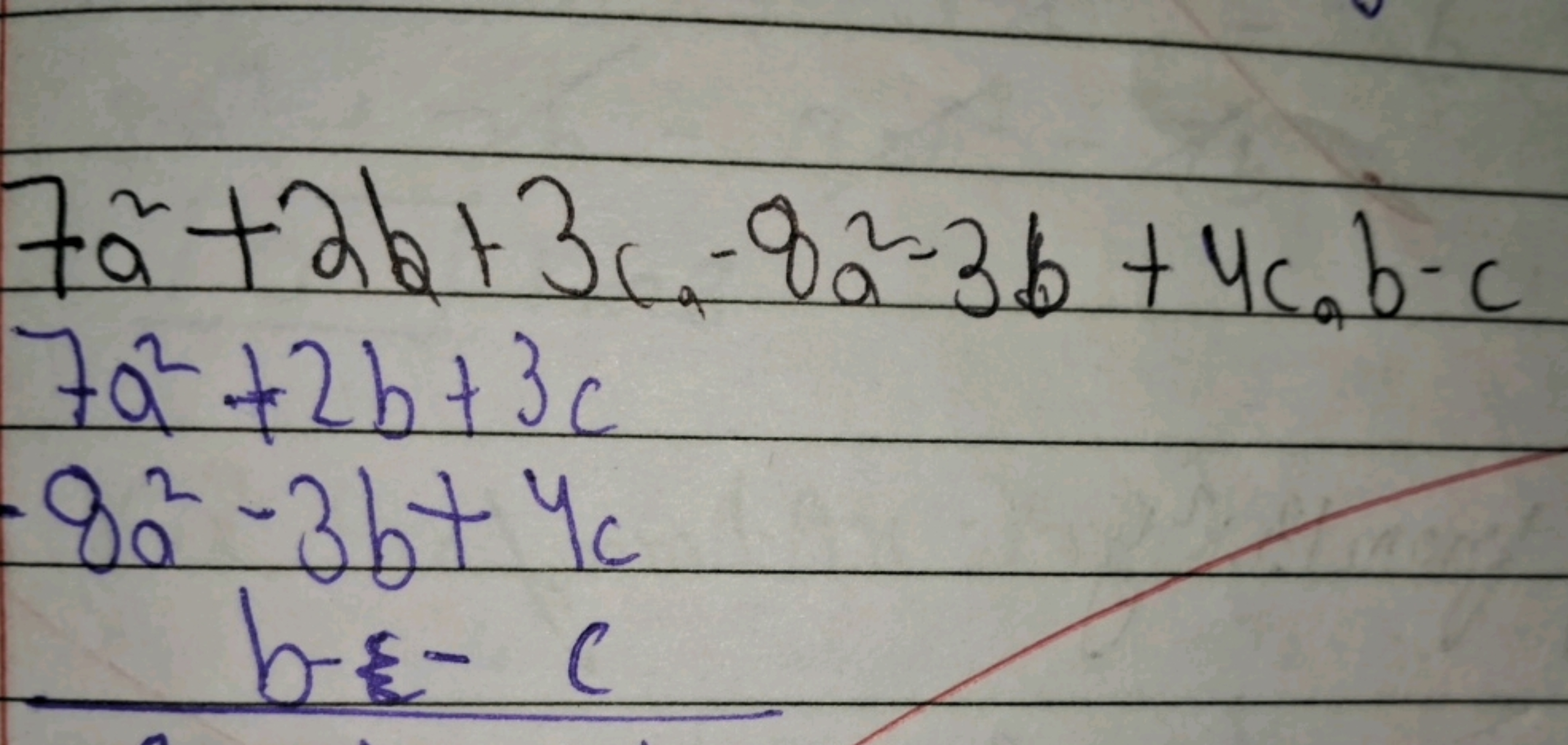 7a2+2b+3c−8a2−3b+4cab−c7a2+2b+3c8a2−3b+4cb−ε−c​