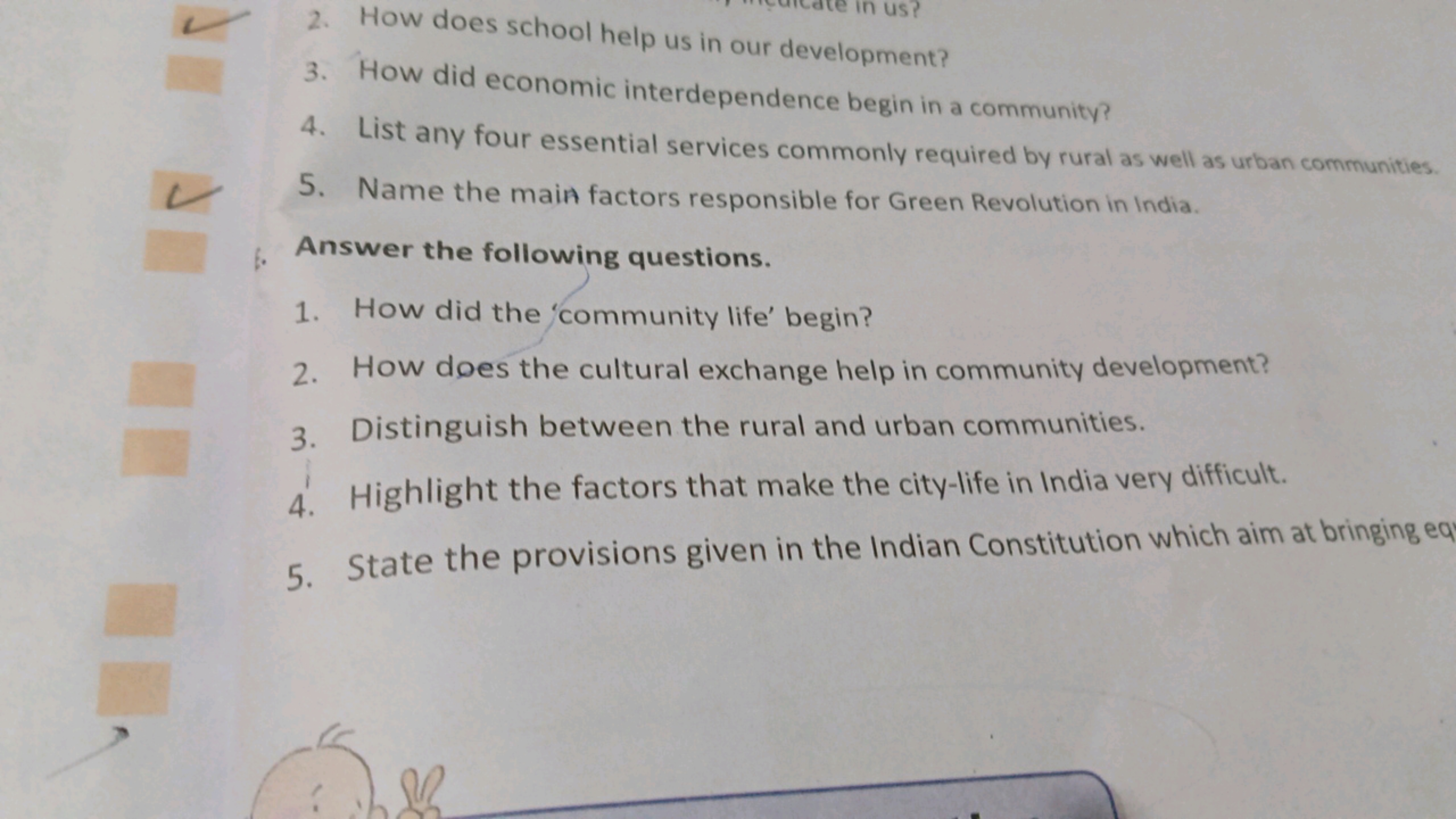 2. How does school help us in our development?
3. How did economic int