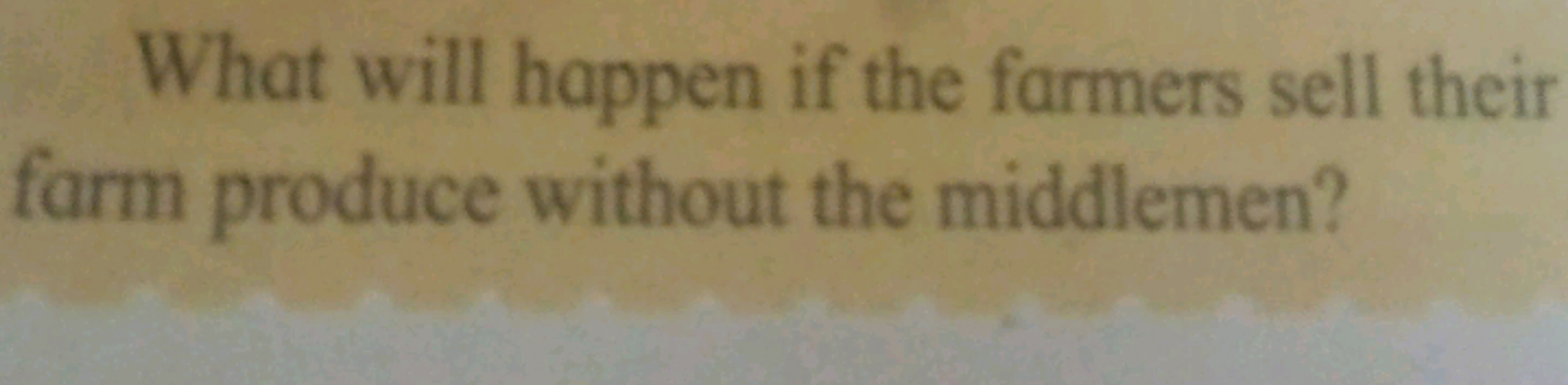 What will happen if the farmers sell their farm produce without the mi