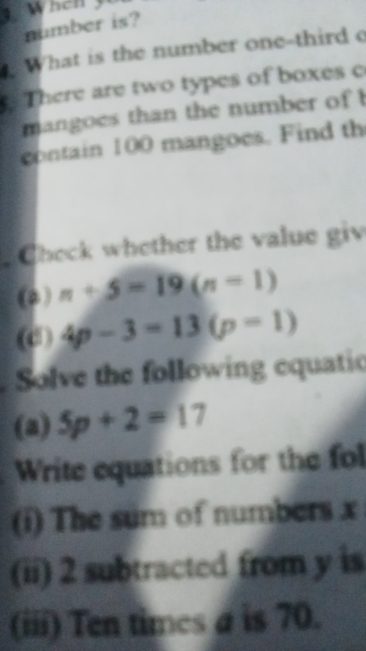 number is?
1. What is the number one-third
6. There are two types of b