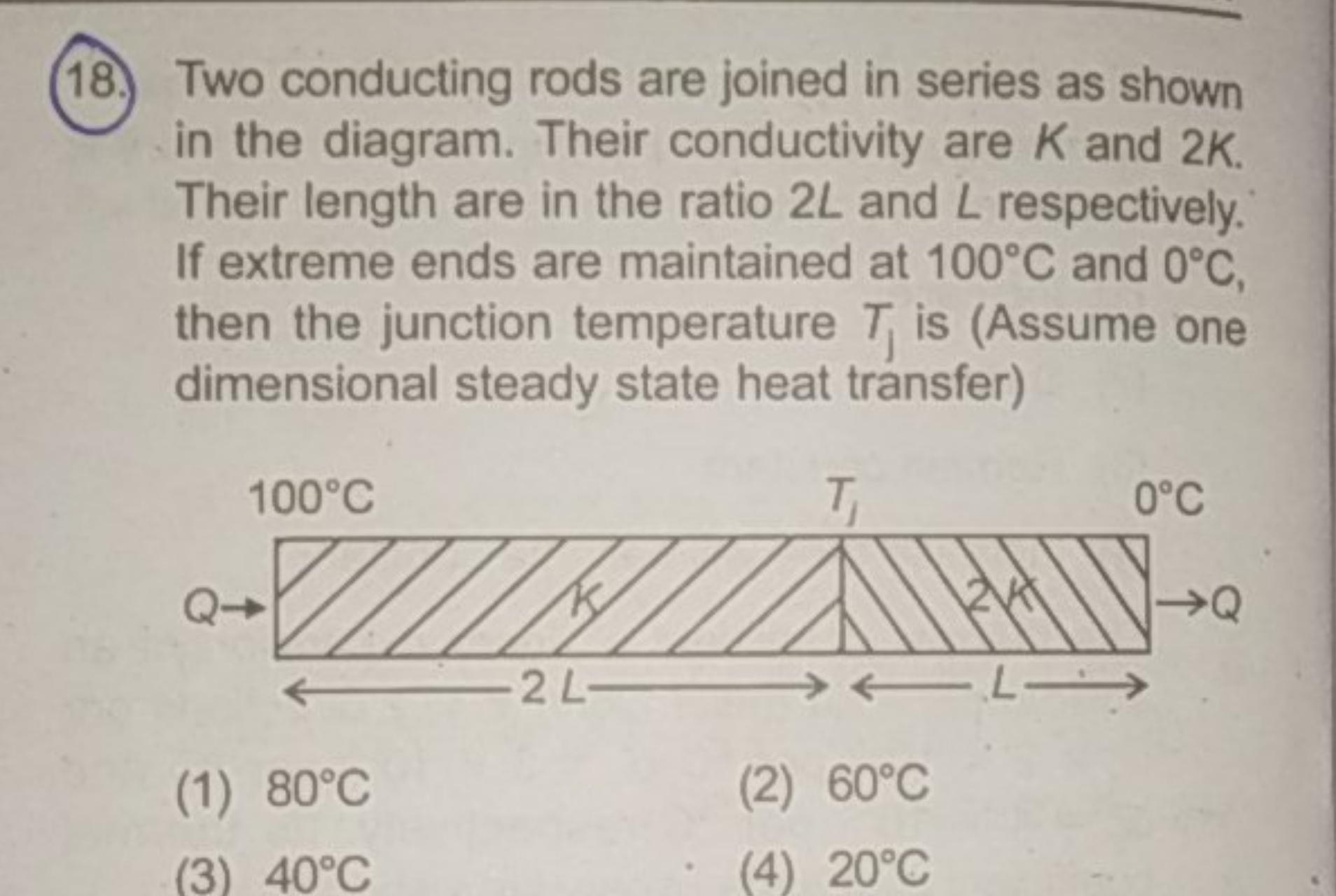 (18.) Two conducting rods are joined in series as shown in the diagram