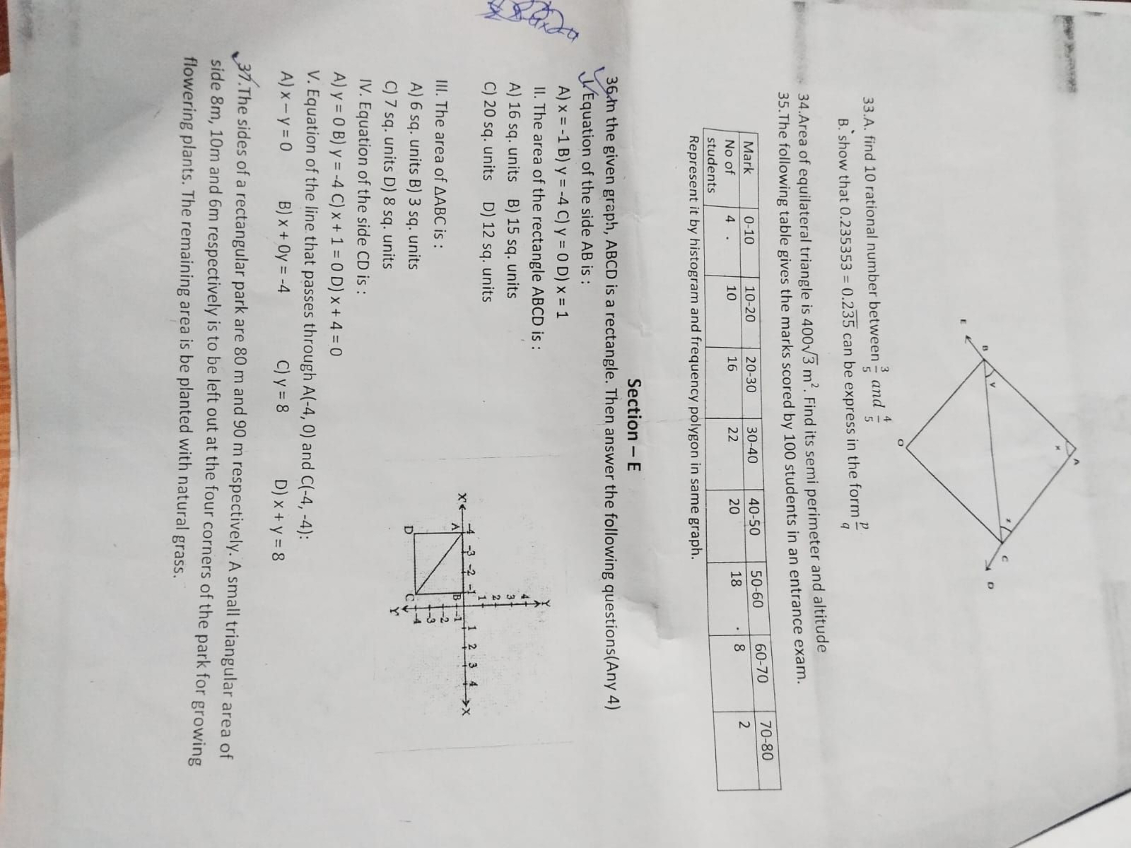 33.A. find 10 rational number between 53​ and 54​
B. show that 0.23535