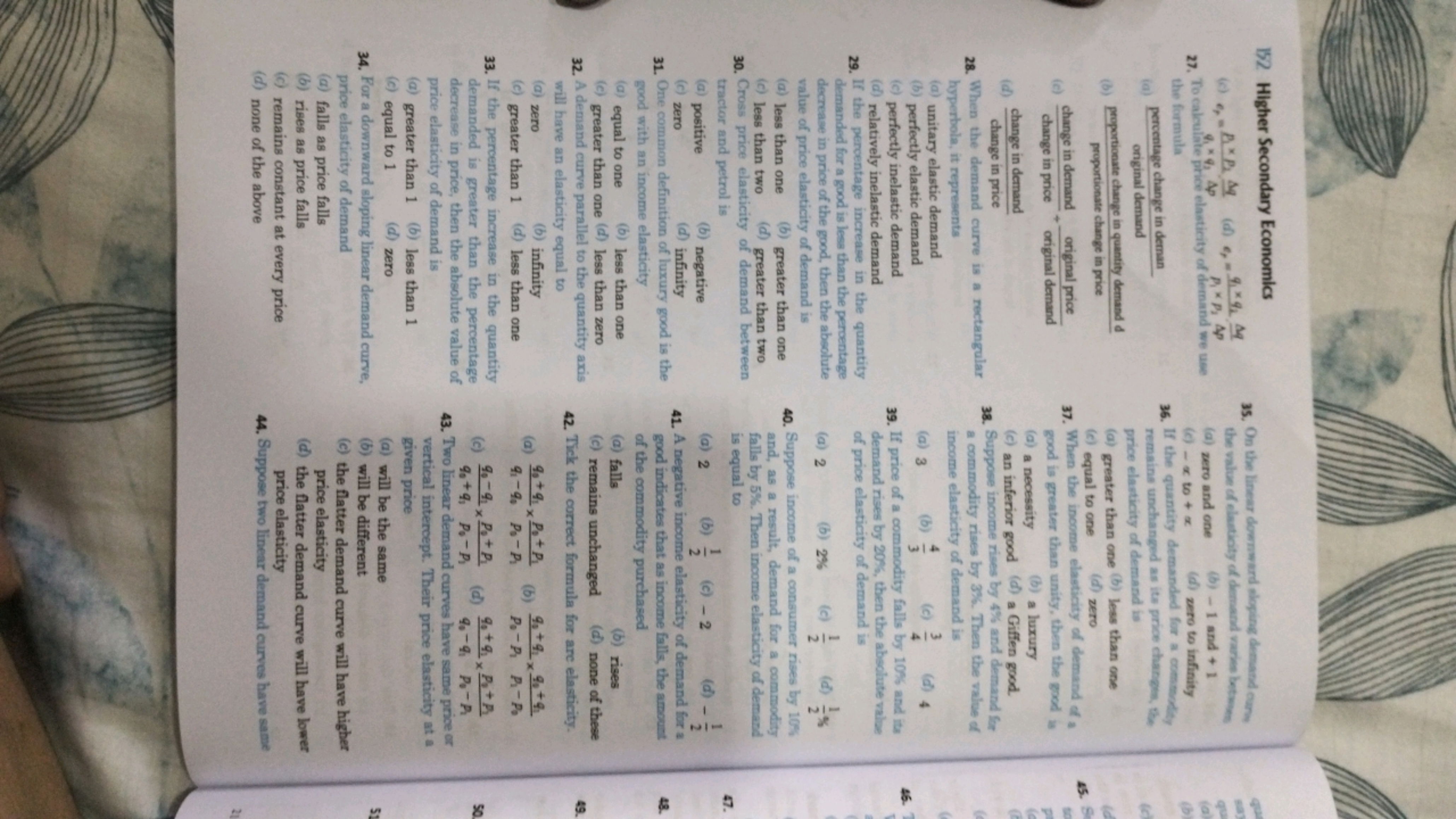 152 Higher Secondary Economics
(c) e, AP (d) e = 9x9 sq
9.*4 Ap
P₁x P₁