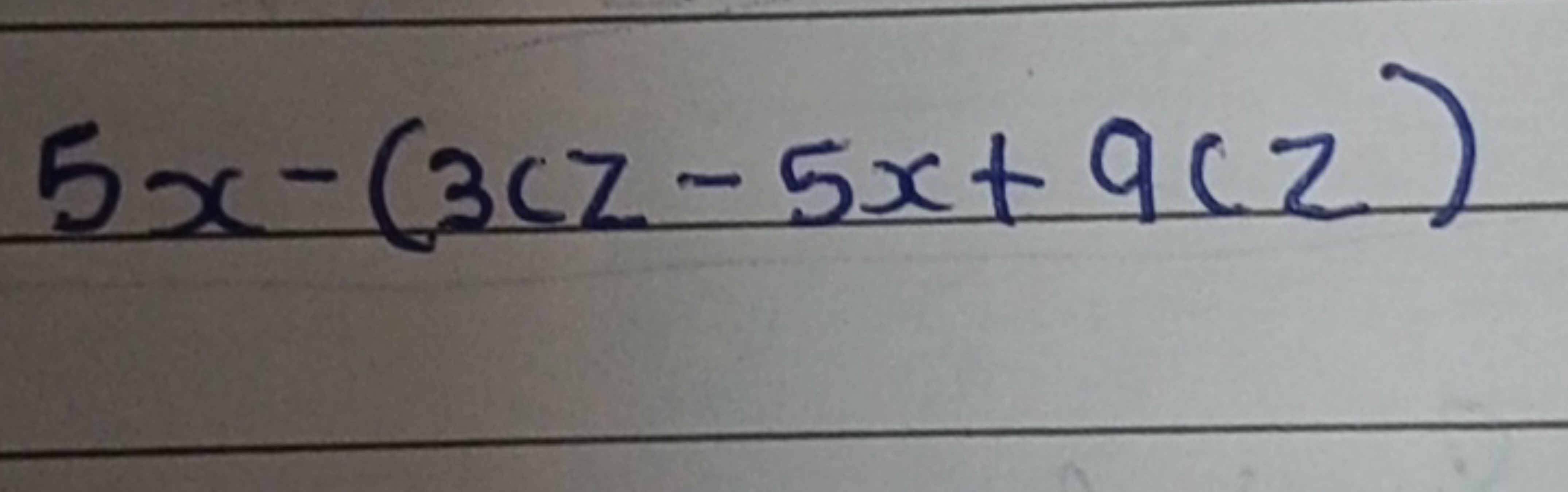 5x−(3cz−5x+9cz)