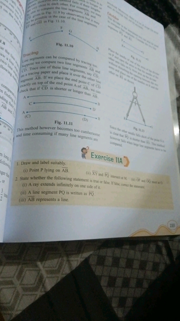  and all in Fig 11:10.

H
Troing
Line segments can be compared by trac