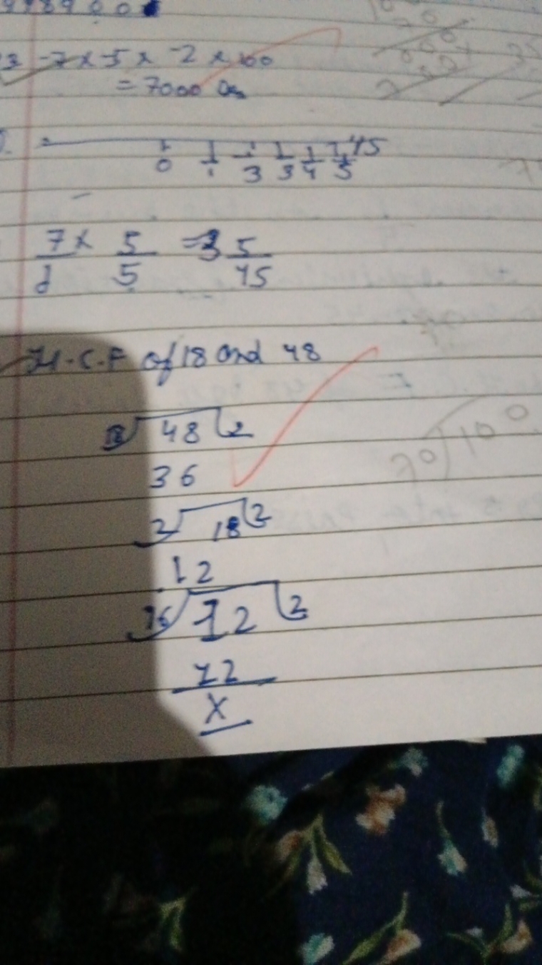 3. −7×5×−2×160
=700000
=031​31​41​57​1587​×55​=3455​​

H-C.F of 18 and