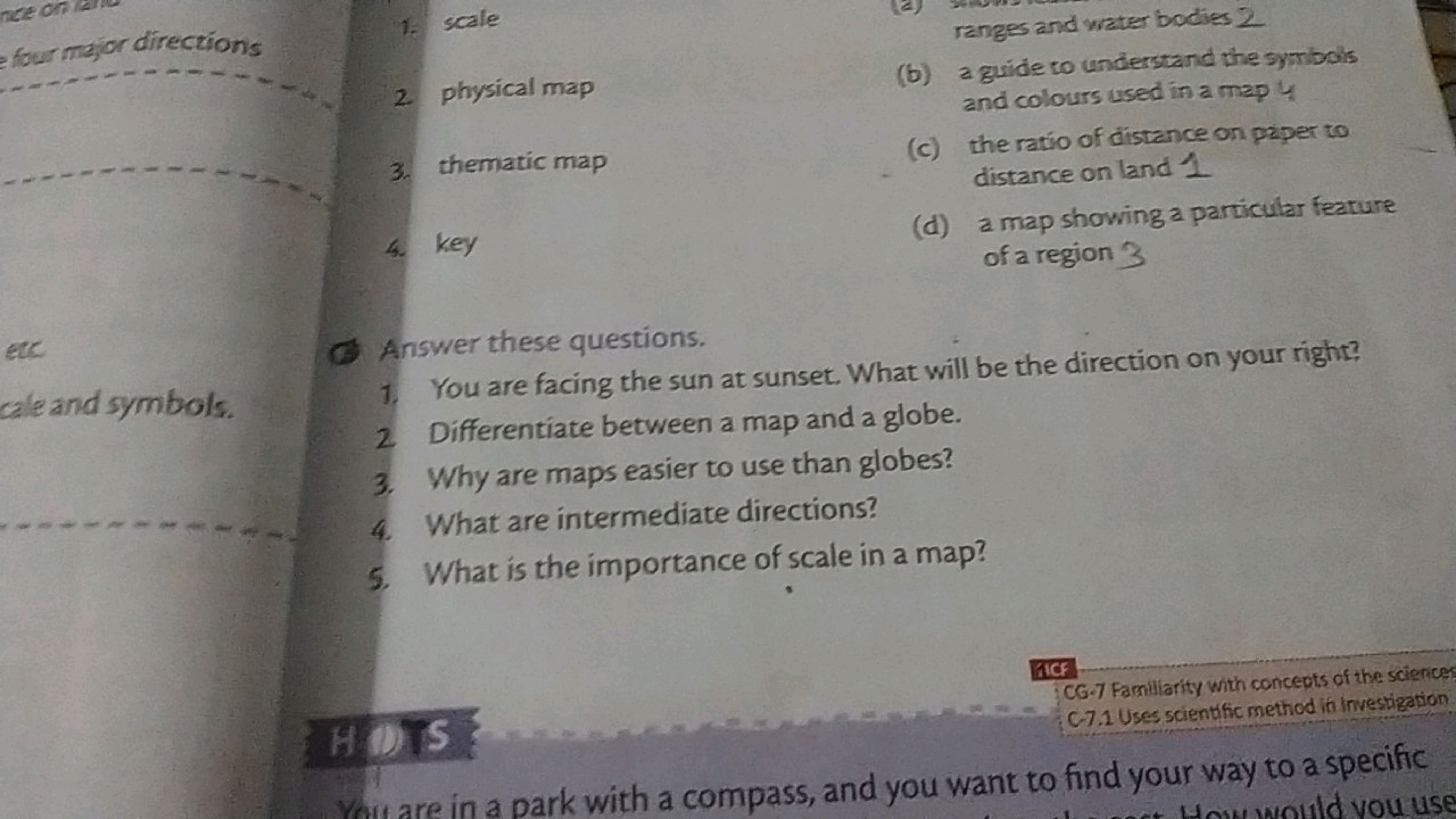 nice on
four major directions
1. scale
2. physical map
3. thematic map