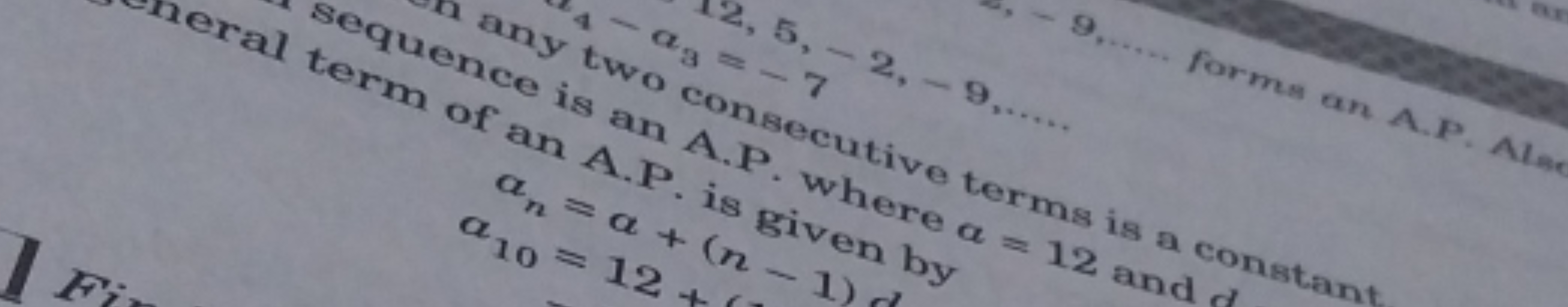 BLY
9, forms an A.P. Als
2, 5, 2, 9,.....
4-ag = 7
neral term of an A.