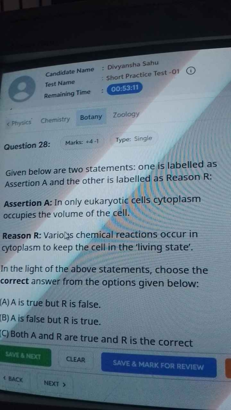 

Given below are two statements: one is labelled as Assertion A and t