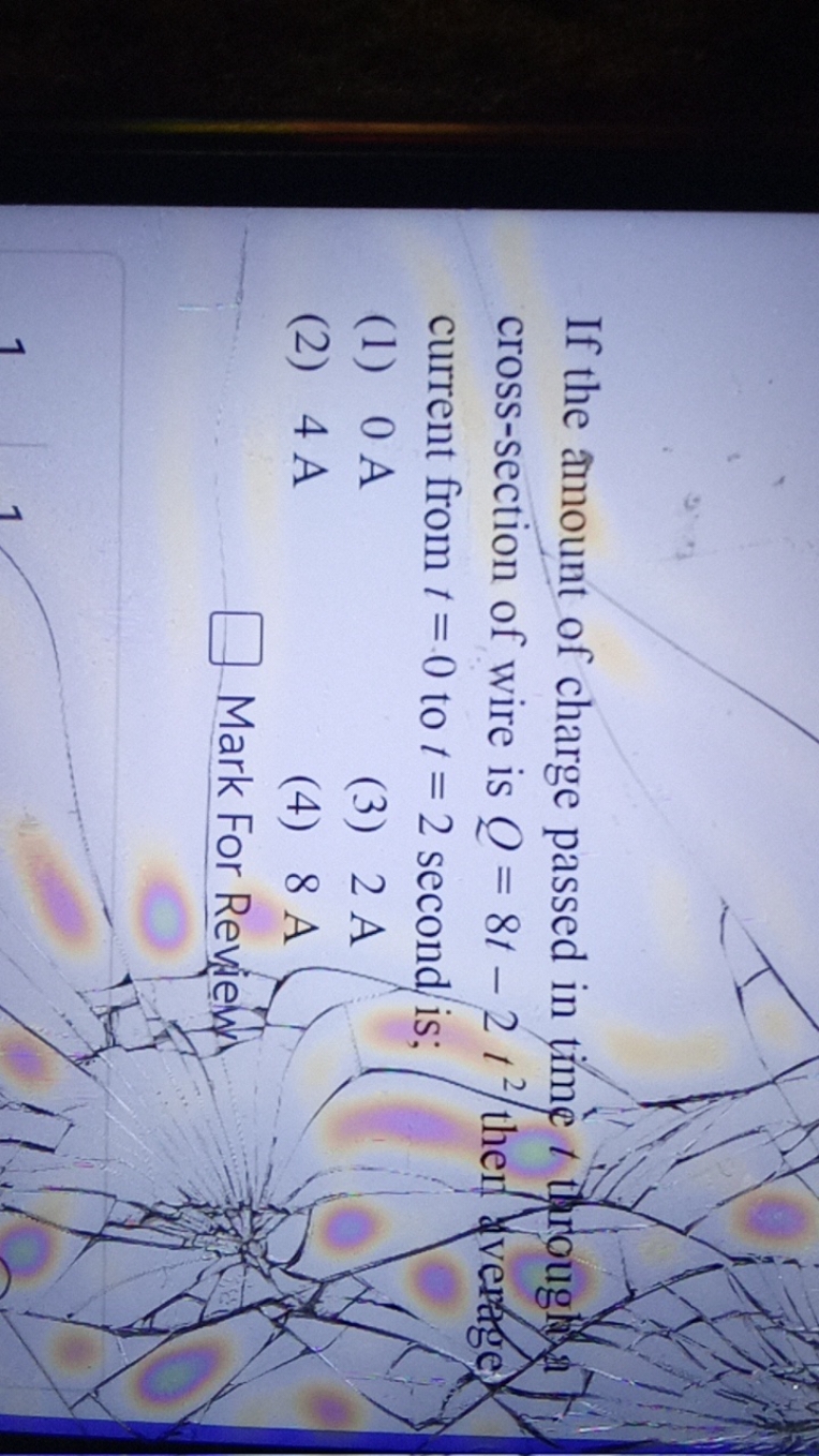 If the amount of charge passed in time t througha cross-section of wir