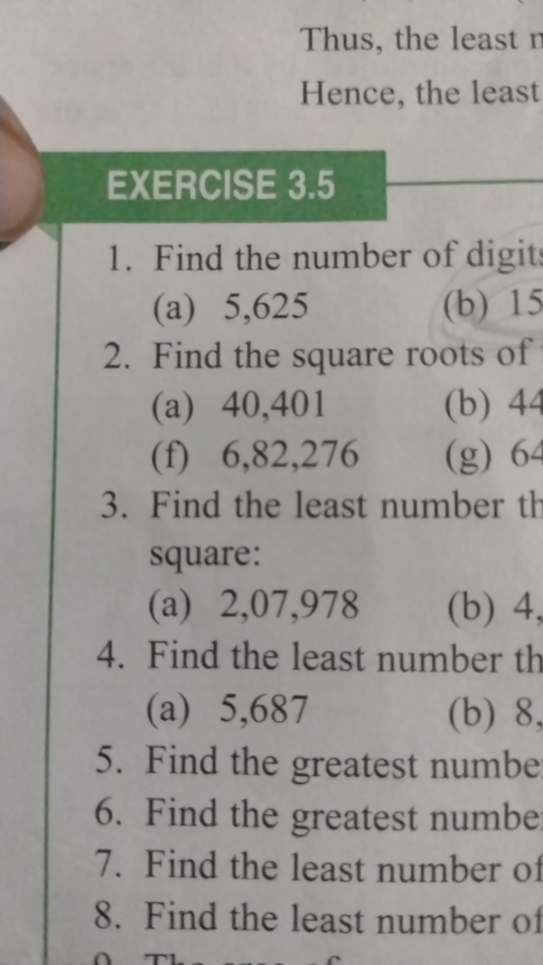 Thus, the least
Hence, the least
EXERCISE 3.5
1. Find the number of di