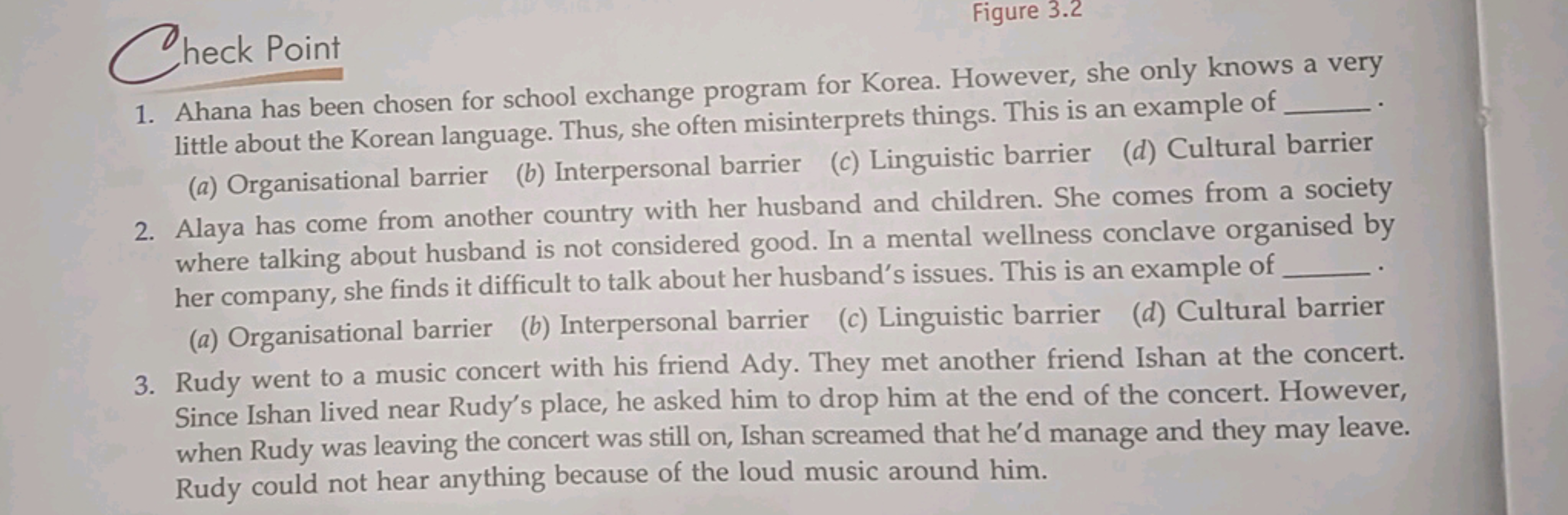 Figure 3.2
heck Point
1. Ahana has been chosen for school exchange pro