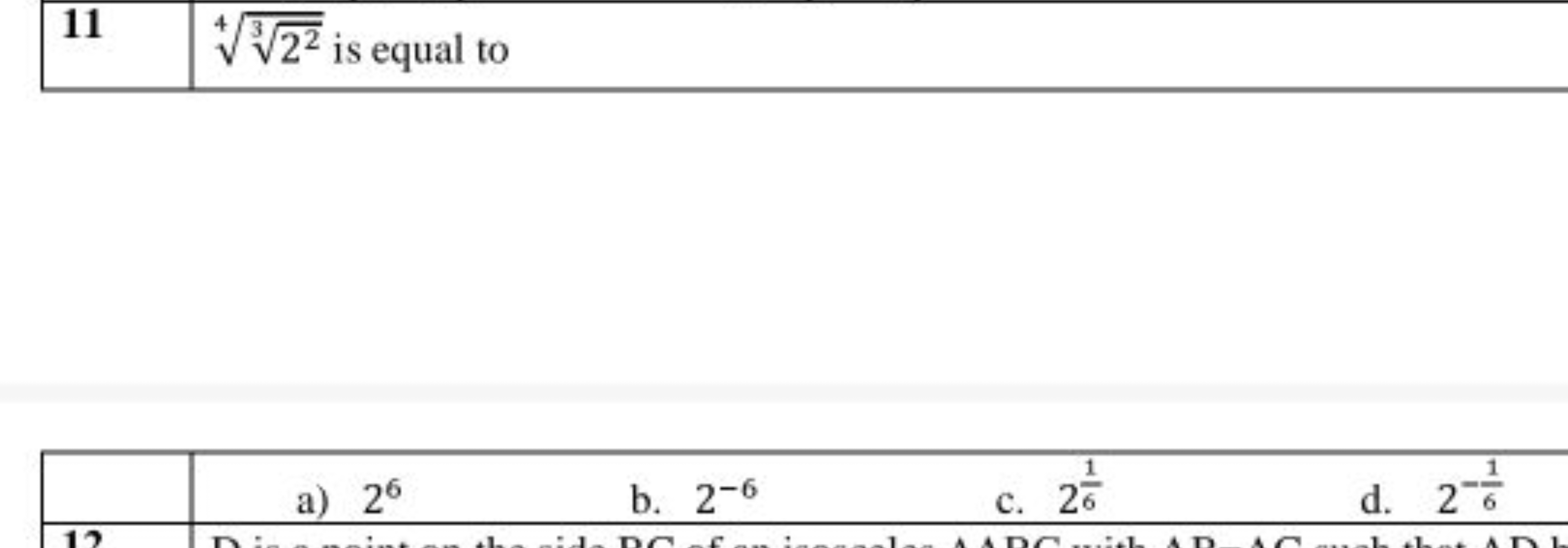 \begin{tabular} { l | l } 
\hline 11 & 4322​​ \\
is equal to
\end{tabu