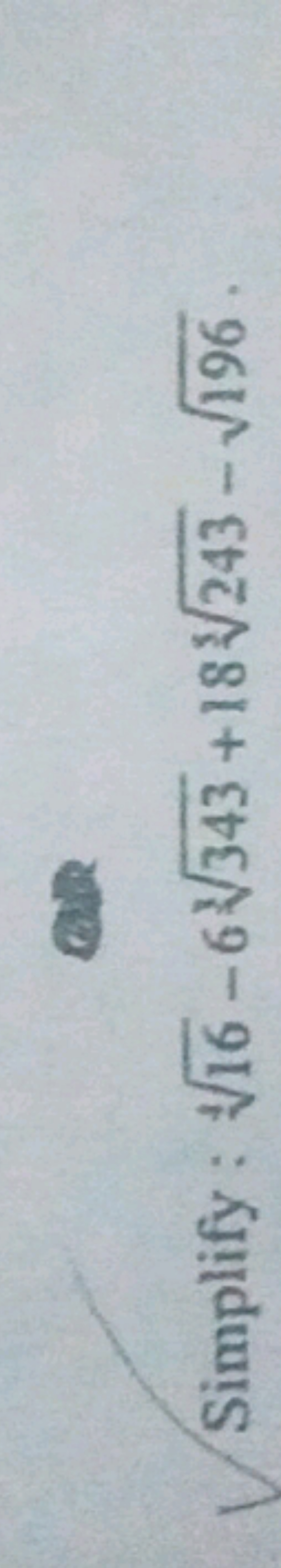 Simplify : 416​−63343​+183243​−196​.